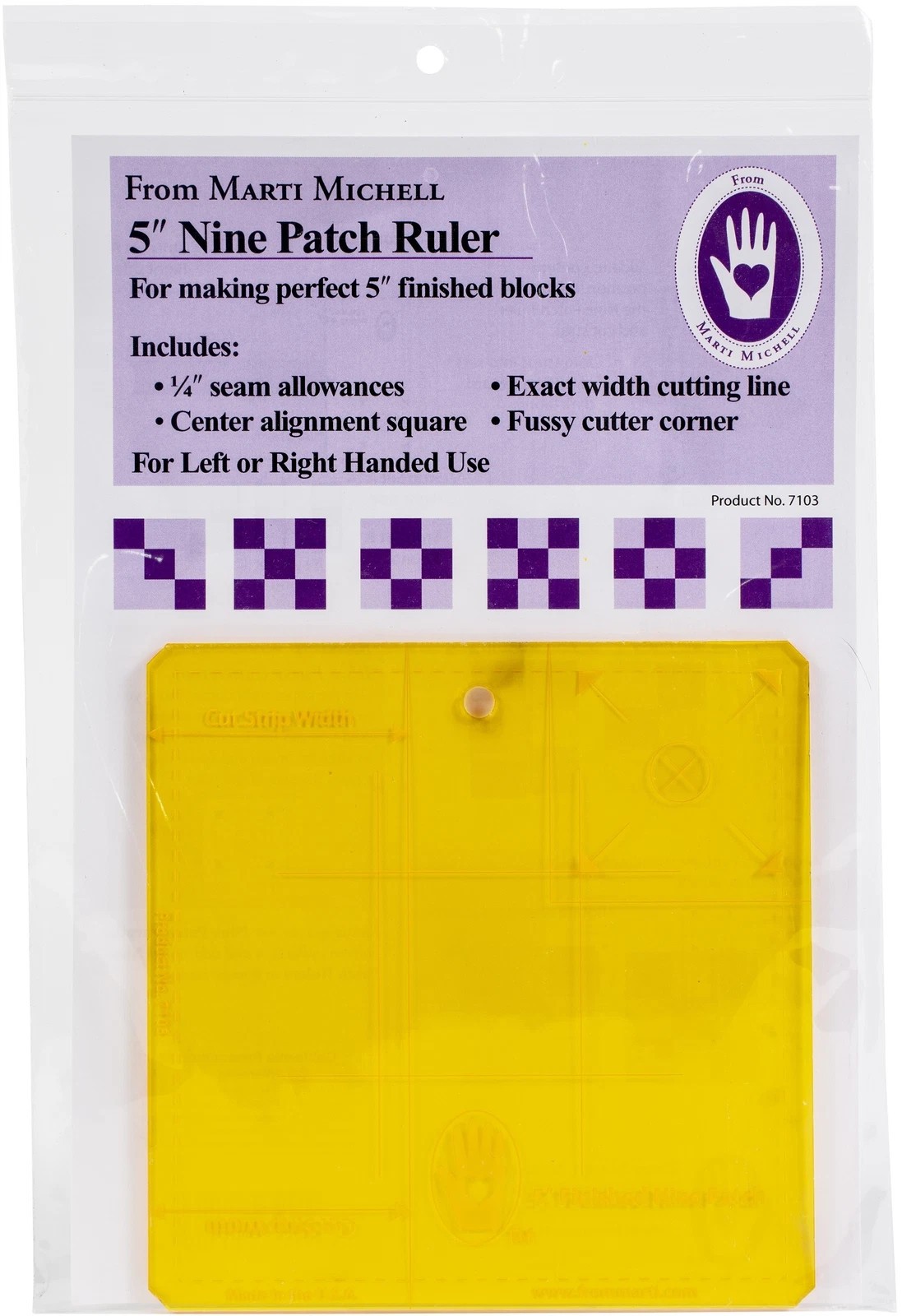 Marti Michell 5" NINE PATCH RULER TEMPLATES