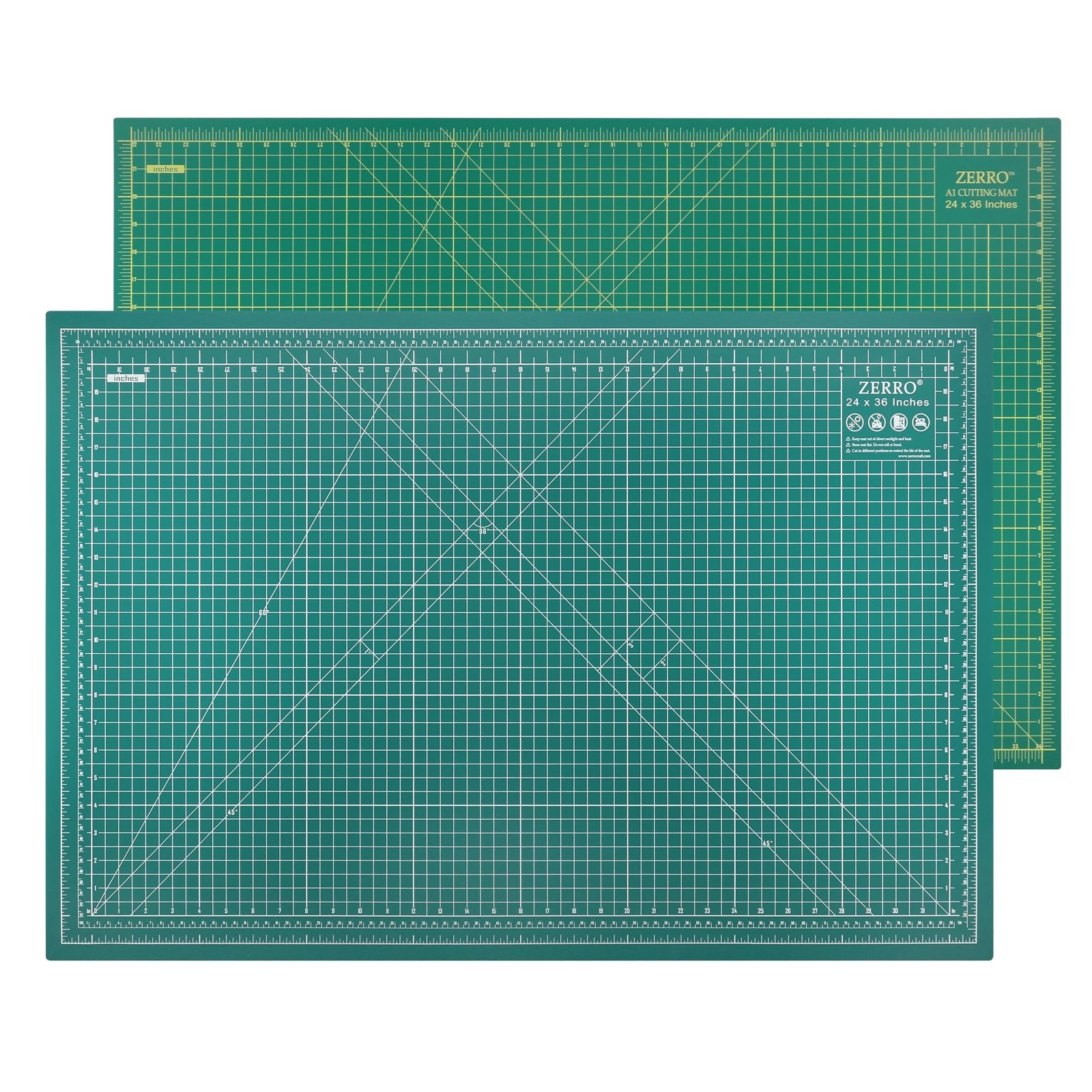 ZERRO Self Healing Cutting Mat 24" x 36", Professional Double Sided Durable N...