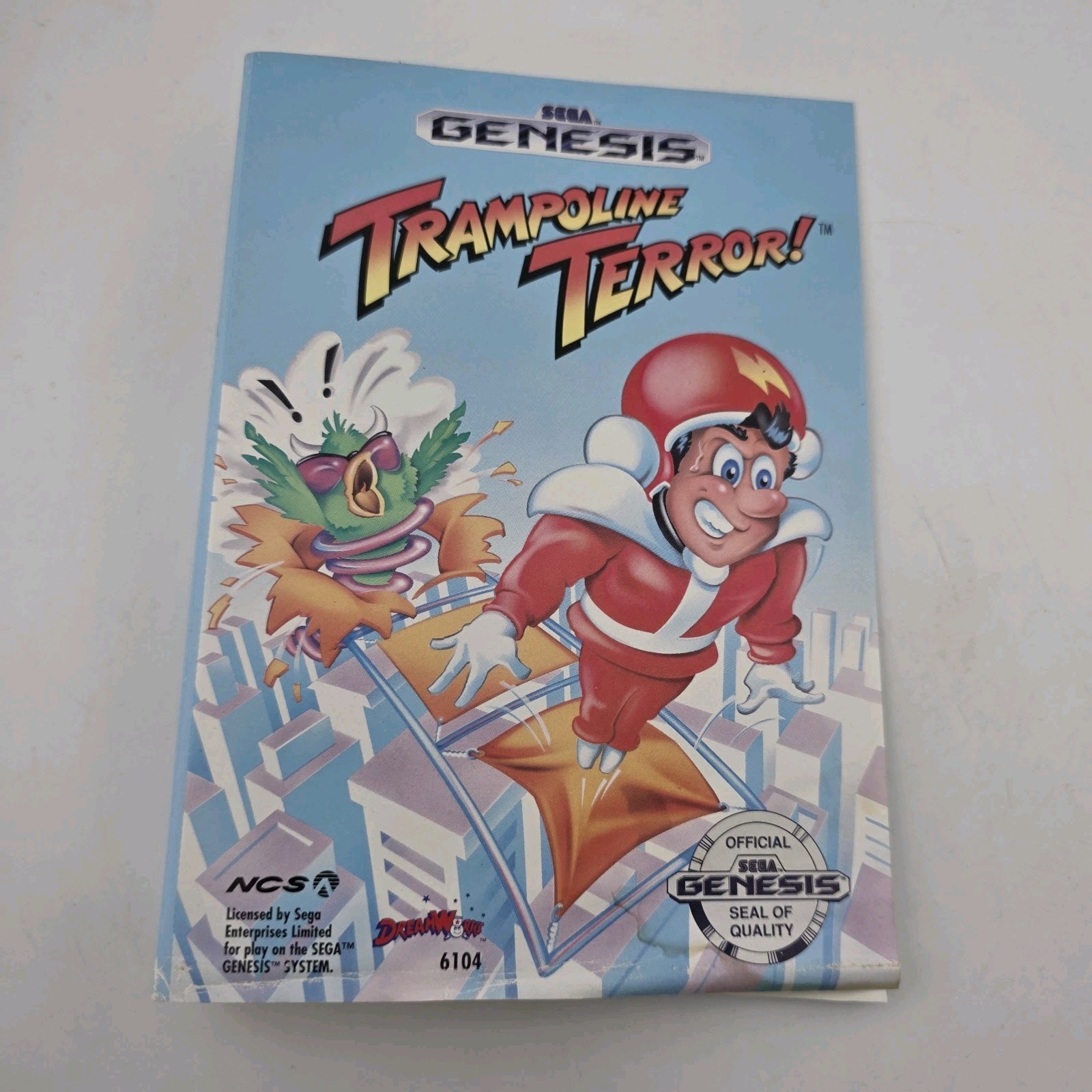 Trampoline Terror - Case Only - Sega Genesis - Authentic (No Game)