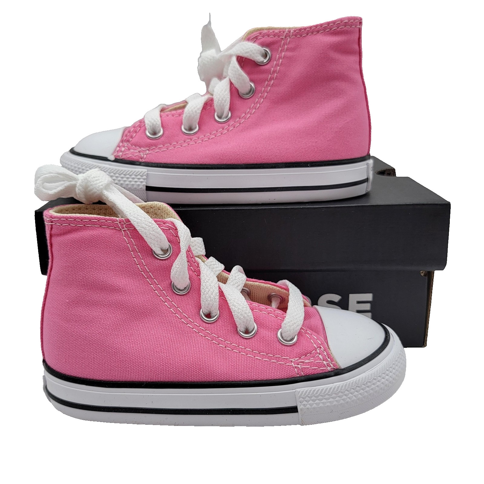 Converse All Star Shoes Infant 7 High Top Canvas Kids Toddler Girls Sneakers