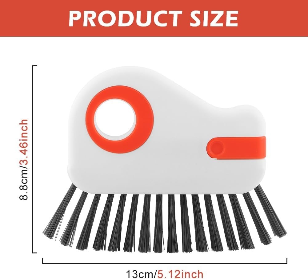 2Pcs 2 in 1 Groove Cleaning Brush, Window Track Cleaning Tools with Hidden Scrap