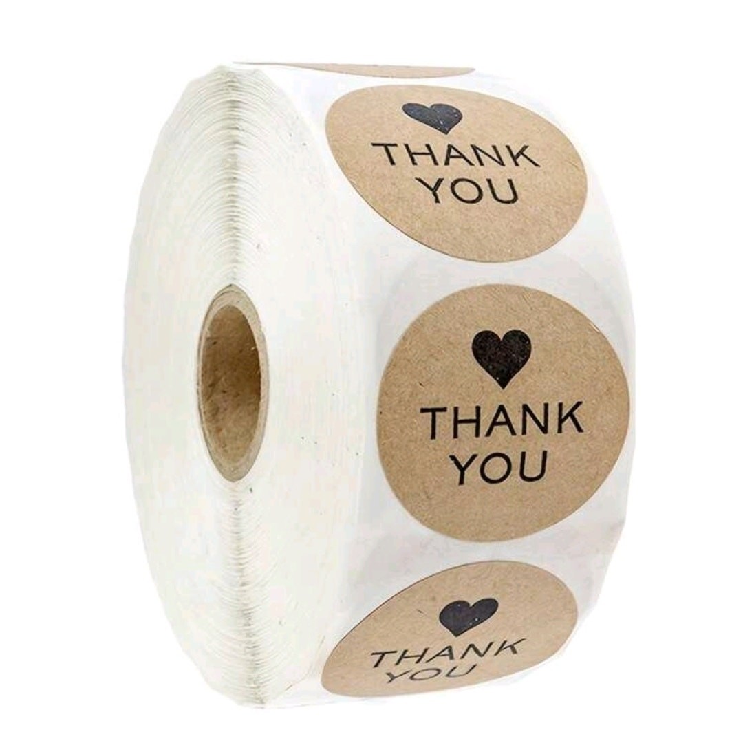 x500 "Thank you" sticker shipping supplies