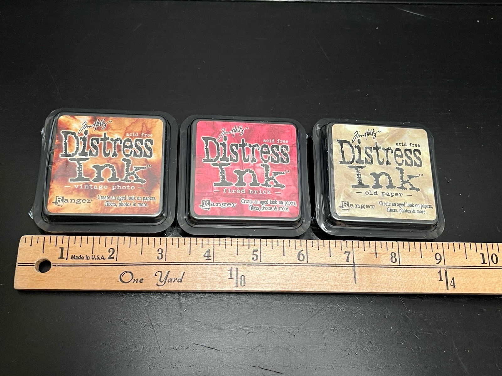 Ranger Tim Holtz NEW Sealed Lot of 3 Distress Ink 3" X 3" Ink Pads Acid Free