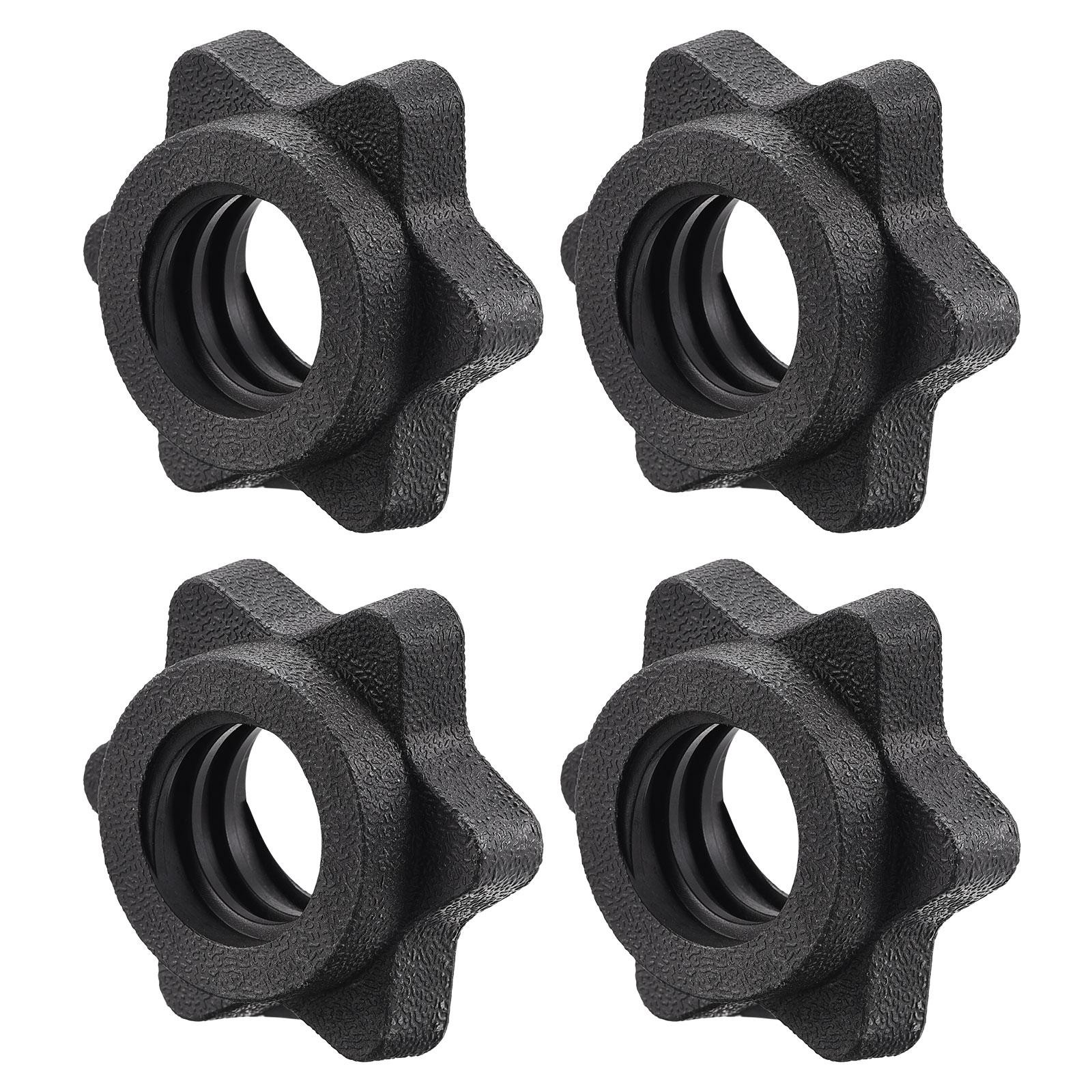 Dumbbell Hex Nut, 4Pcs 25.4mm Plastic Anti-Slip Lock Collar Screw