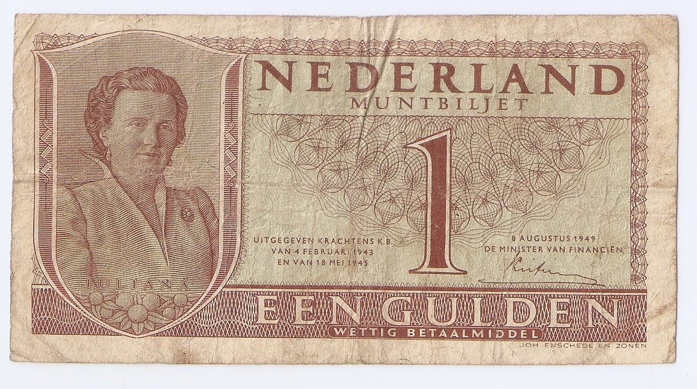 Netherlands 1  gulden 1949 Queen Juliana