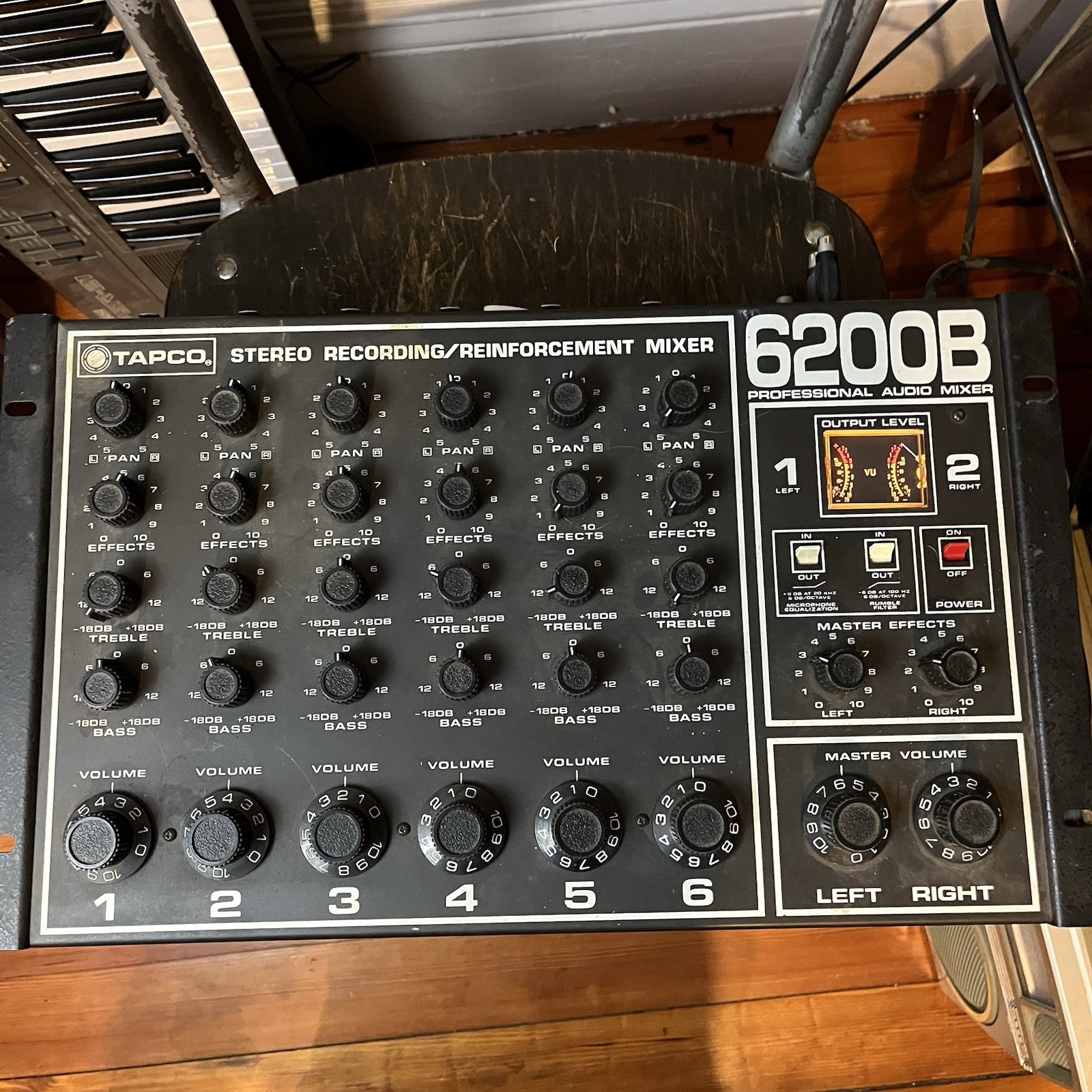 TAPCO 6200B Professional Audio Mixer 6 Channels AS IS