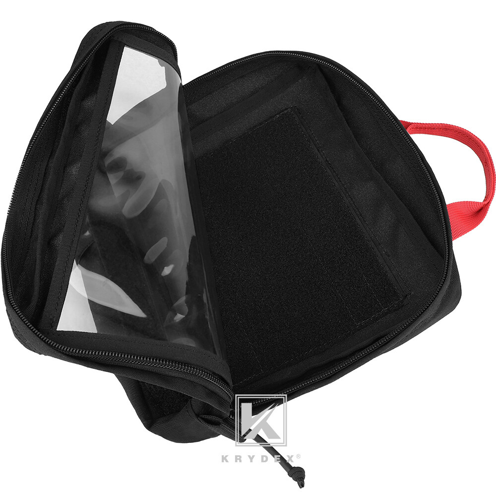KRYDEX Clear Top Insert Pouch Medical Bag Organizer Hook & Loop for D3 Backpack