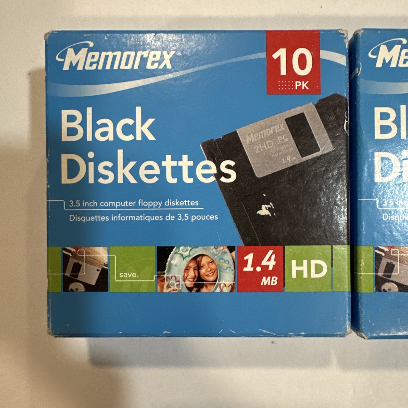 Memorex Black Diskettes 10 Pack New 3.5" Computer Diskettes 2 Boxes