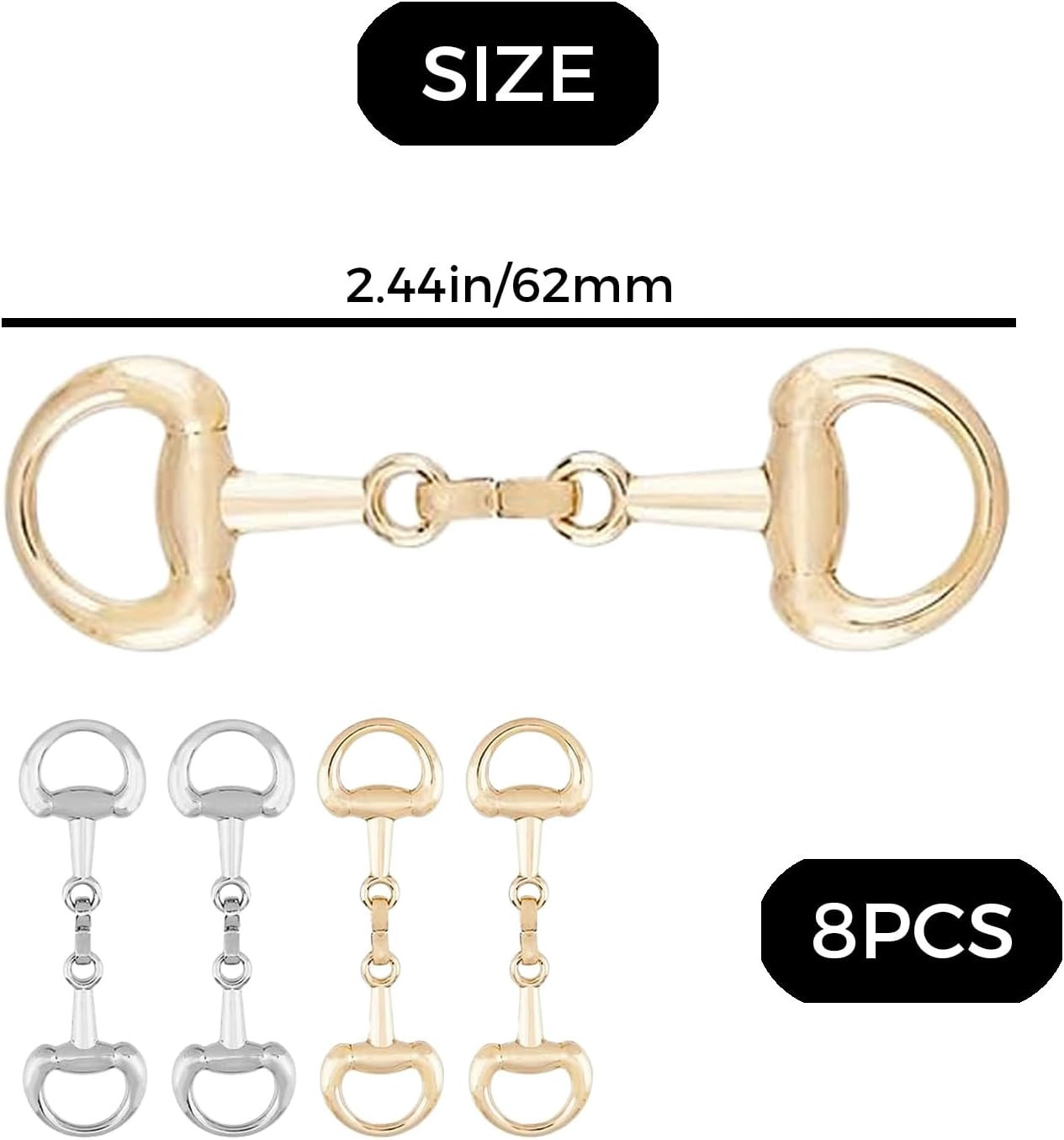Alloy D Ring Snaffle Bit Buckles for DIY