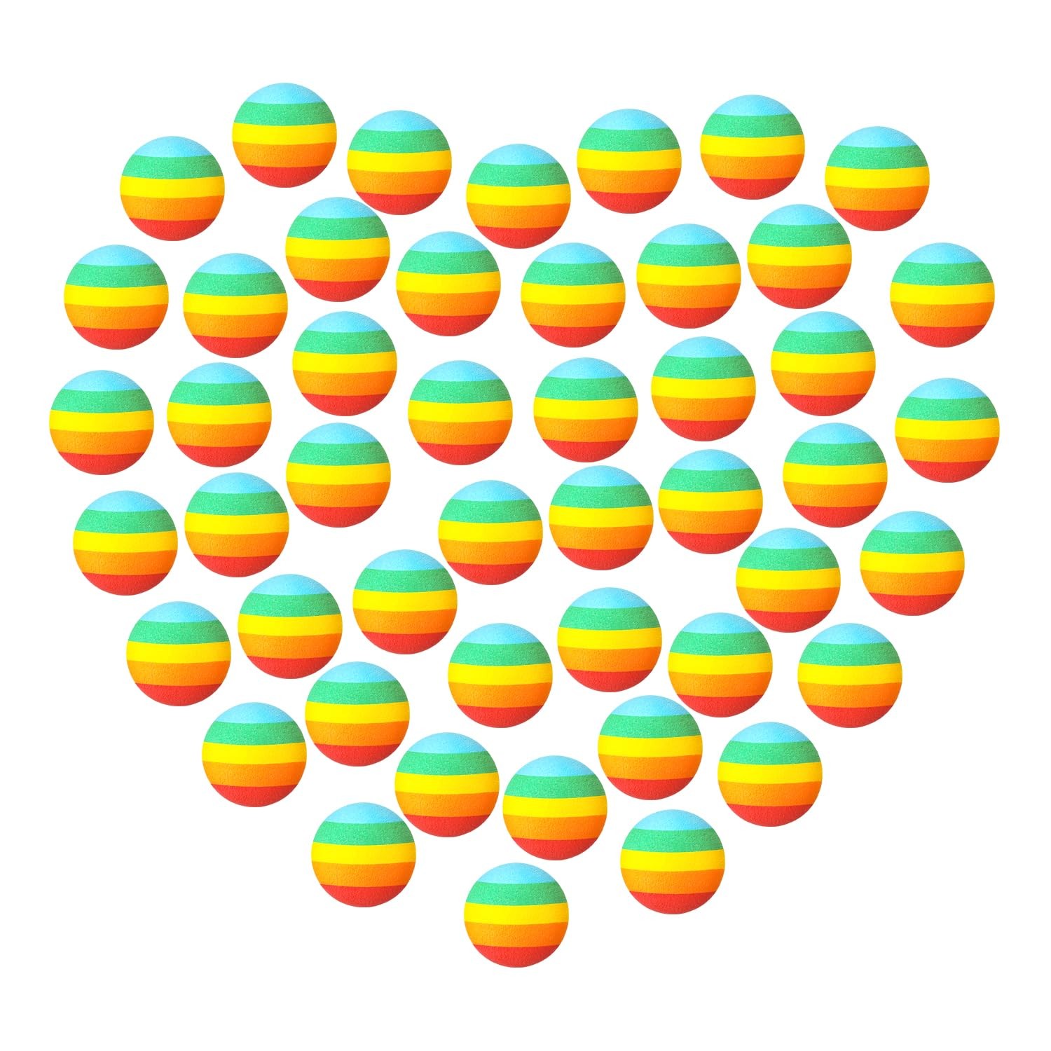48 Pieces Popper Refill Balls, Rainbow Refill Bullet Balls, 1.1 Inch Foam Bul...