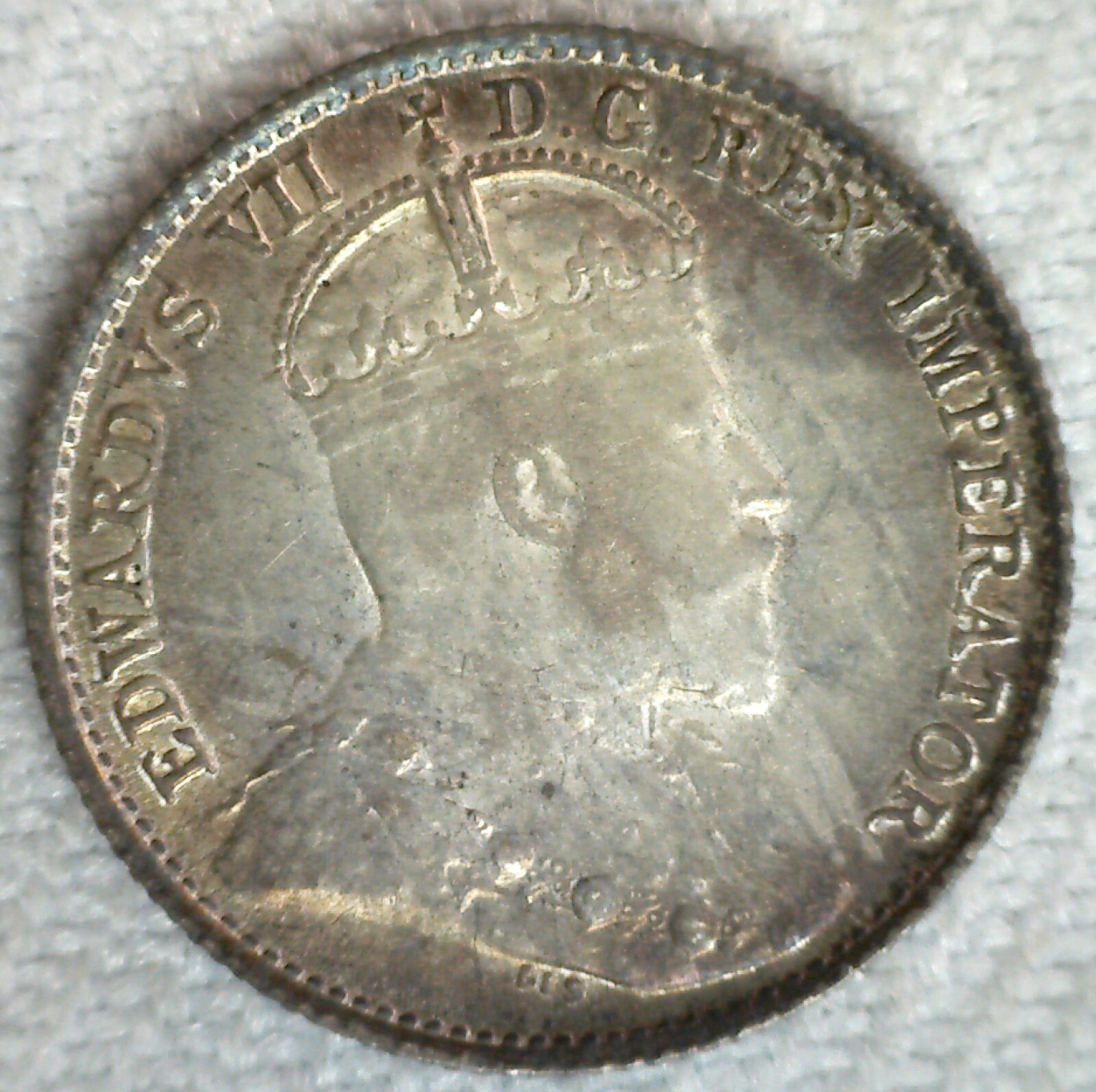 1904 Canada Silver Five Cents Coin 5c Canadian Almost Uncirculated Edward VII