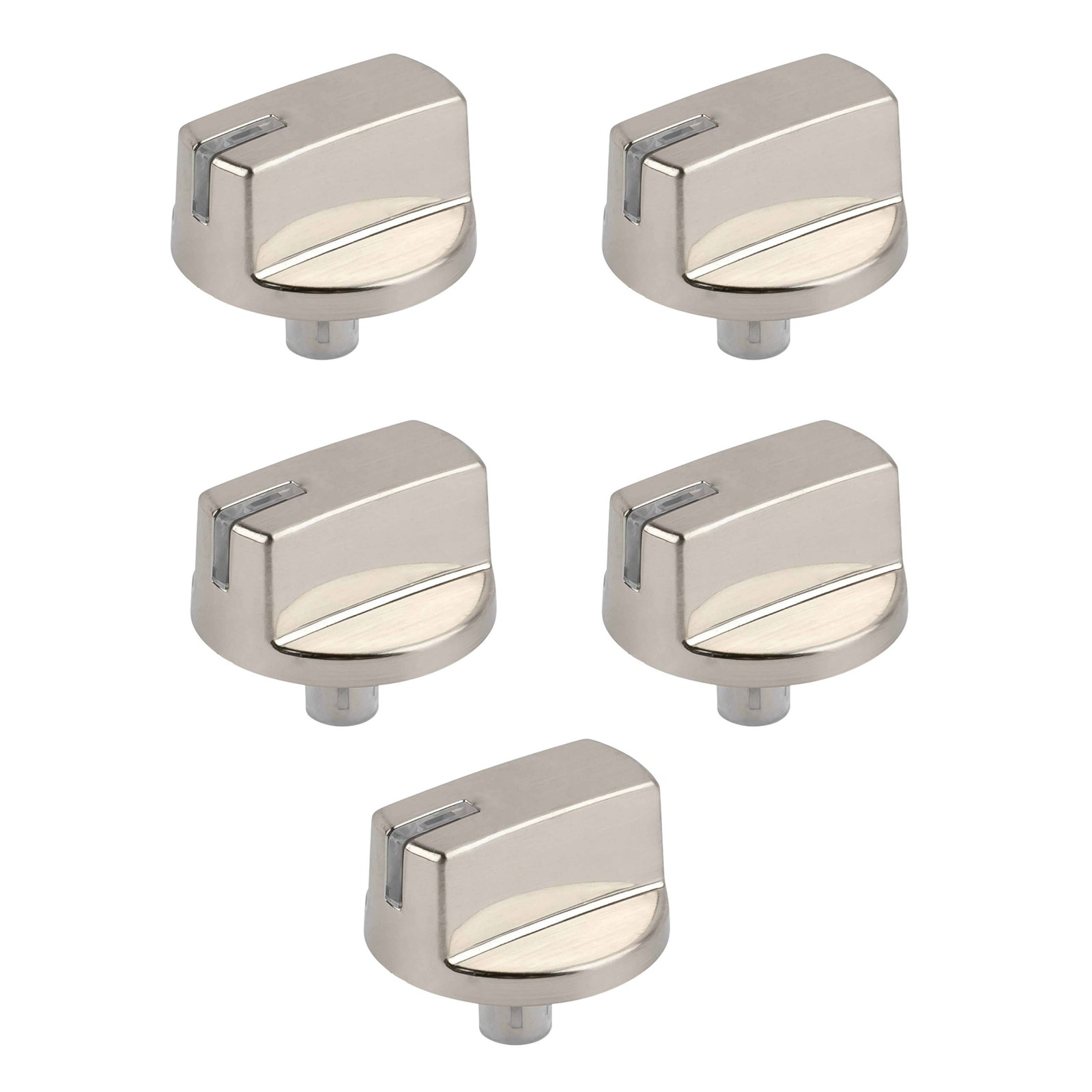 LCG3691ST 5pcs Burner Stove Control Knob Silver Replacement for Gas Cooktop aa