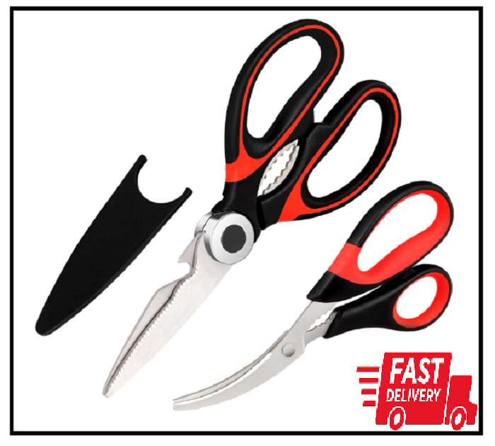 Kitchen Shears Set of 2, Heavy Duty Kitchen Scissors Seafood Scissors