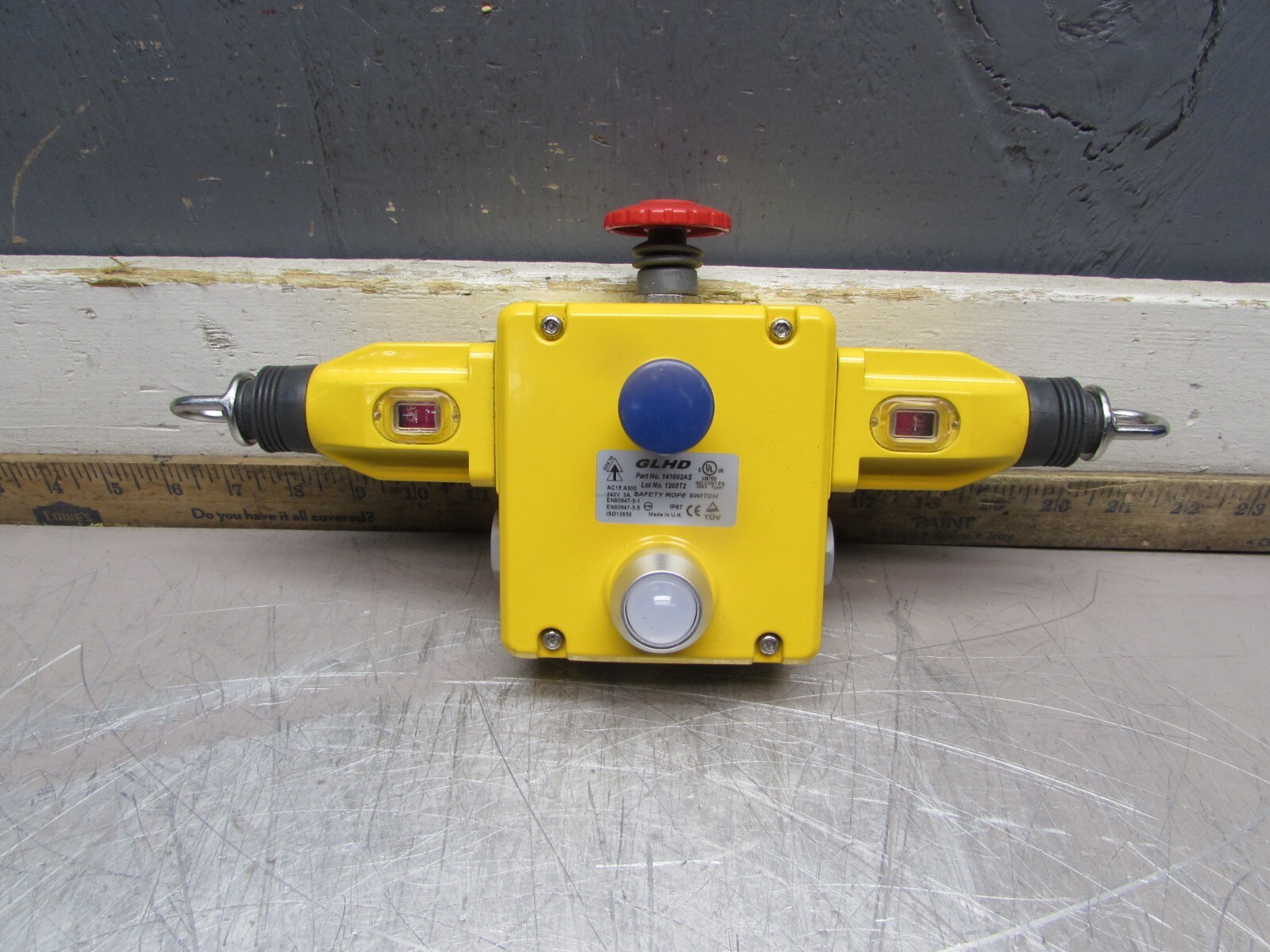 IDEM GLHD-141002-AS , SAFETY ROPE SWITCH , DUAL HEAD,240v, N/NIB! MAKE OFFER!