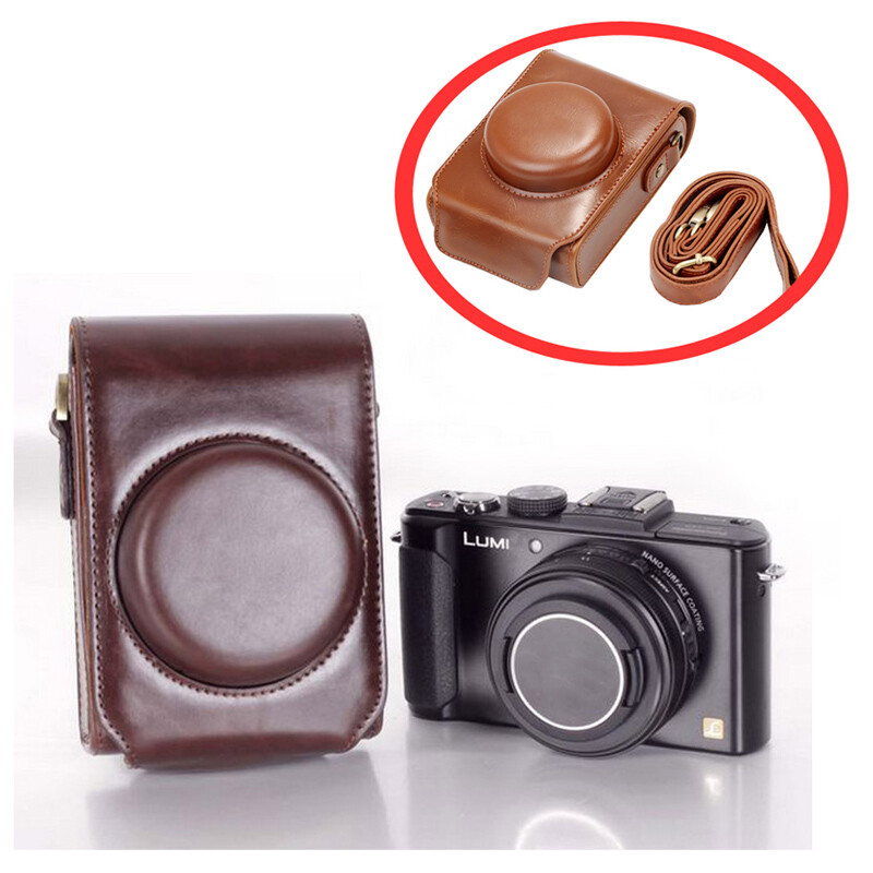 Leather Camera Case Bag For Panasonic LX7 LX5 LX3 LX10 LX15 Leica D-LUX 6 D-LUX5