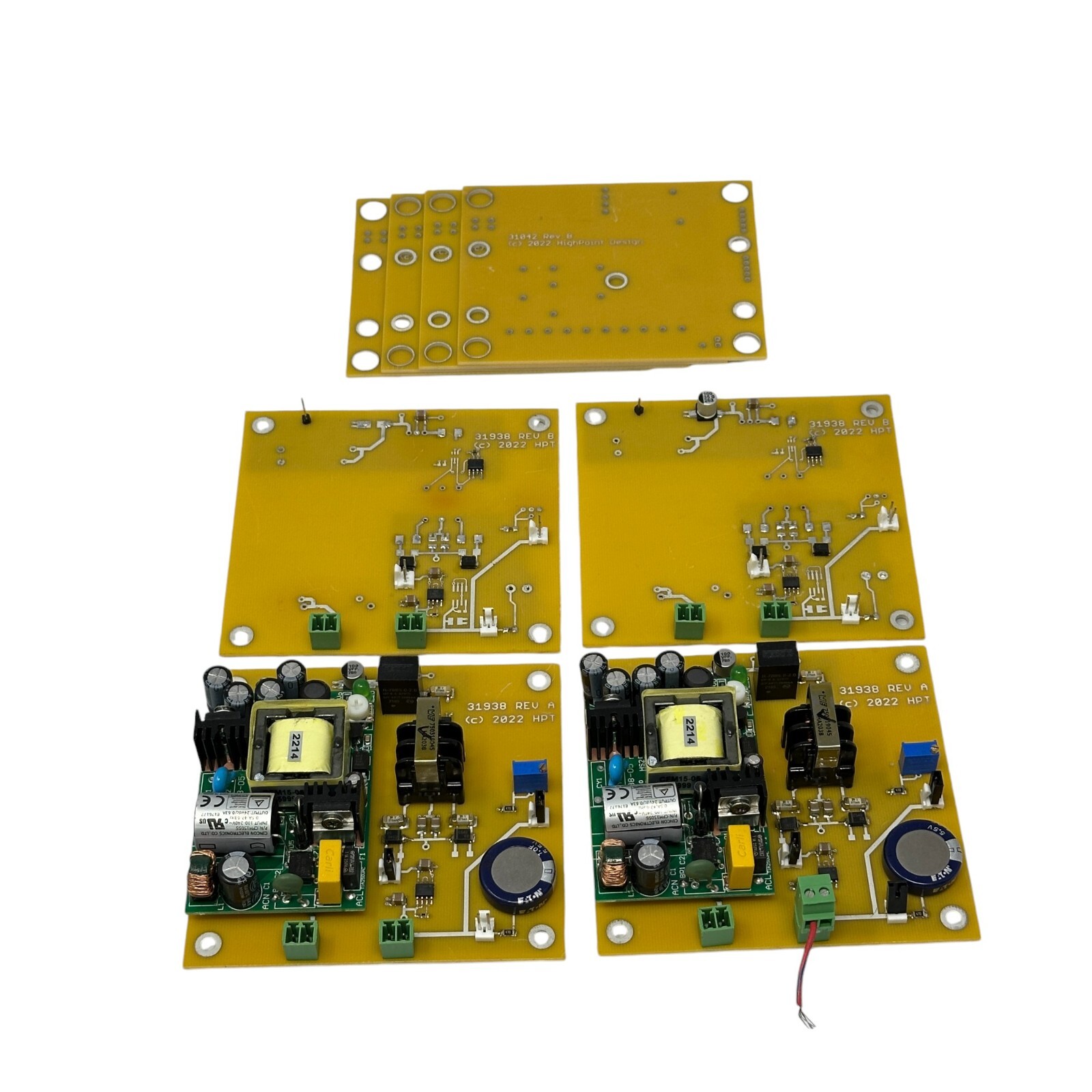 Lot of 8 HPT Design 31938 Rev A 2022 Power Supply Interface Boards Industrial