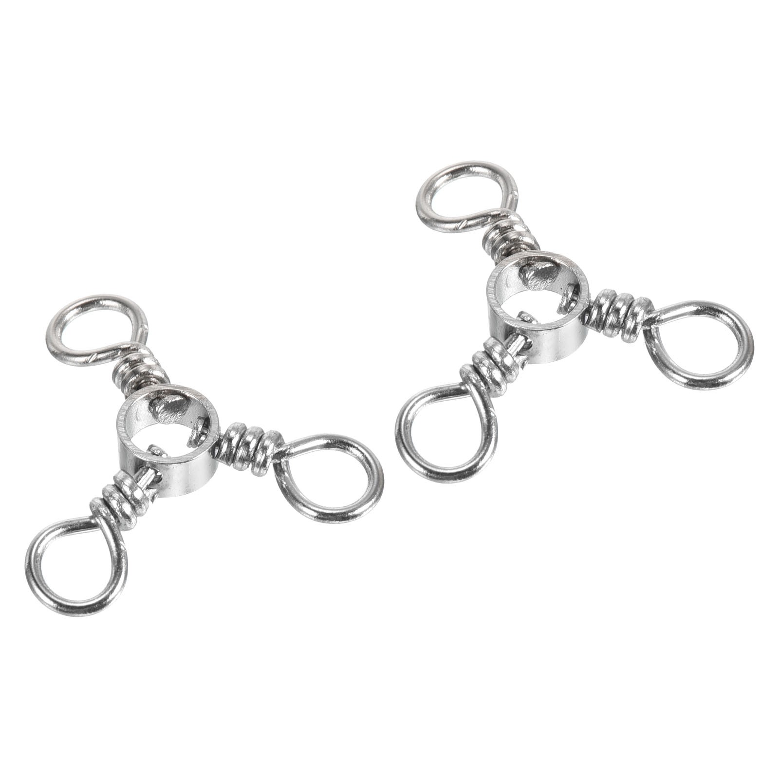 3 Way Swivel, 20Pcs 41lb Stainless Steel Cross Line Terminal Tackle, Silver