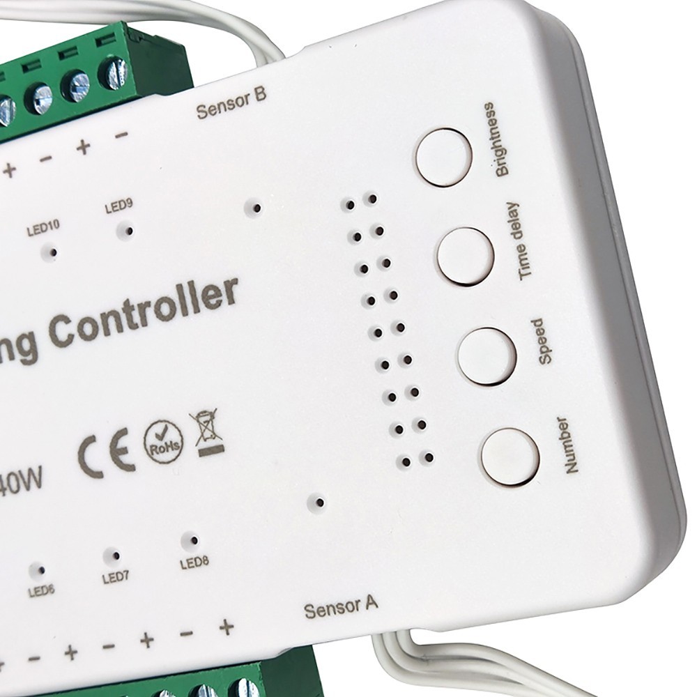 Smart Step Light Sensor Controller 16 Channel DC12V-24V For Stair Led Lighting