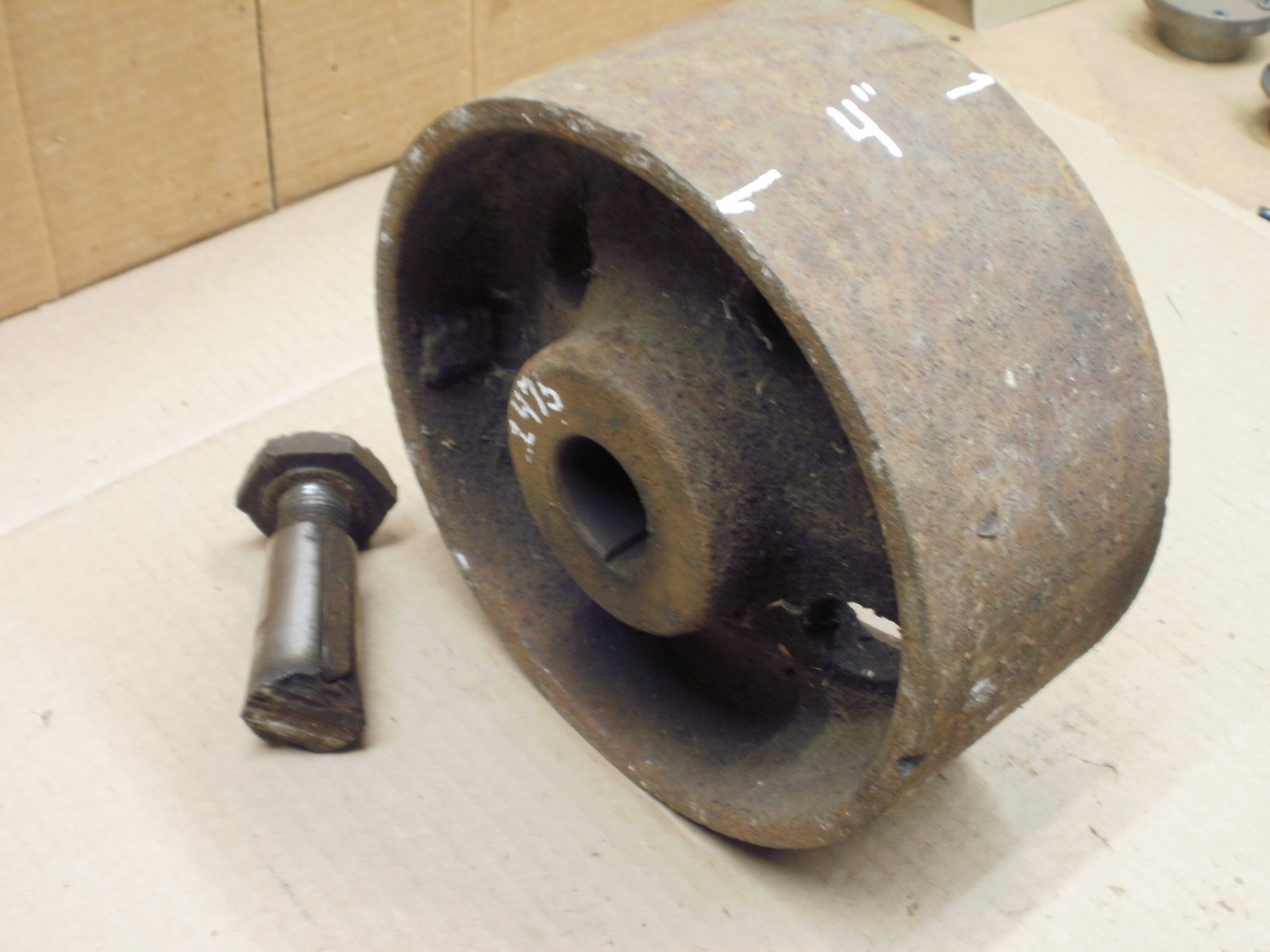 Solid Steel Wheel / Trolley Roller, Heavy Duty, With Tapered Hub