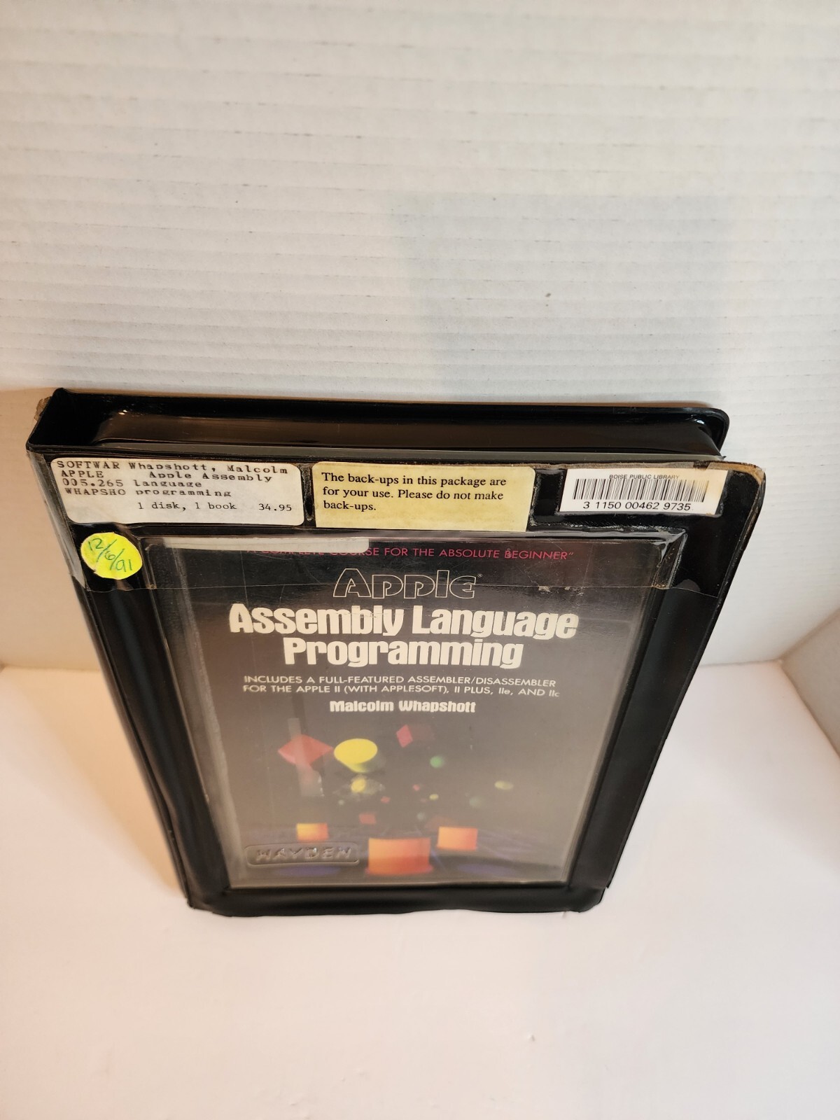 Apple Vintage 1984-Assembly Language Programming-Malcom Whapshott-W/Case & Disc