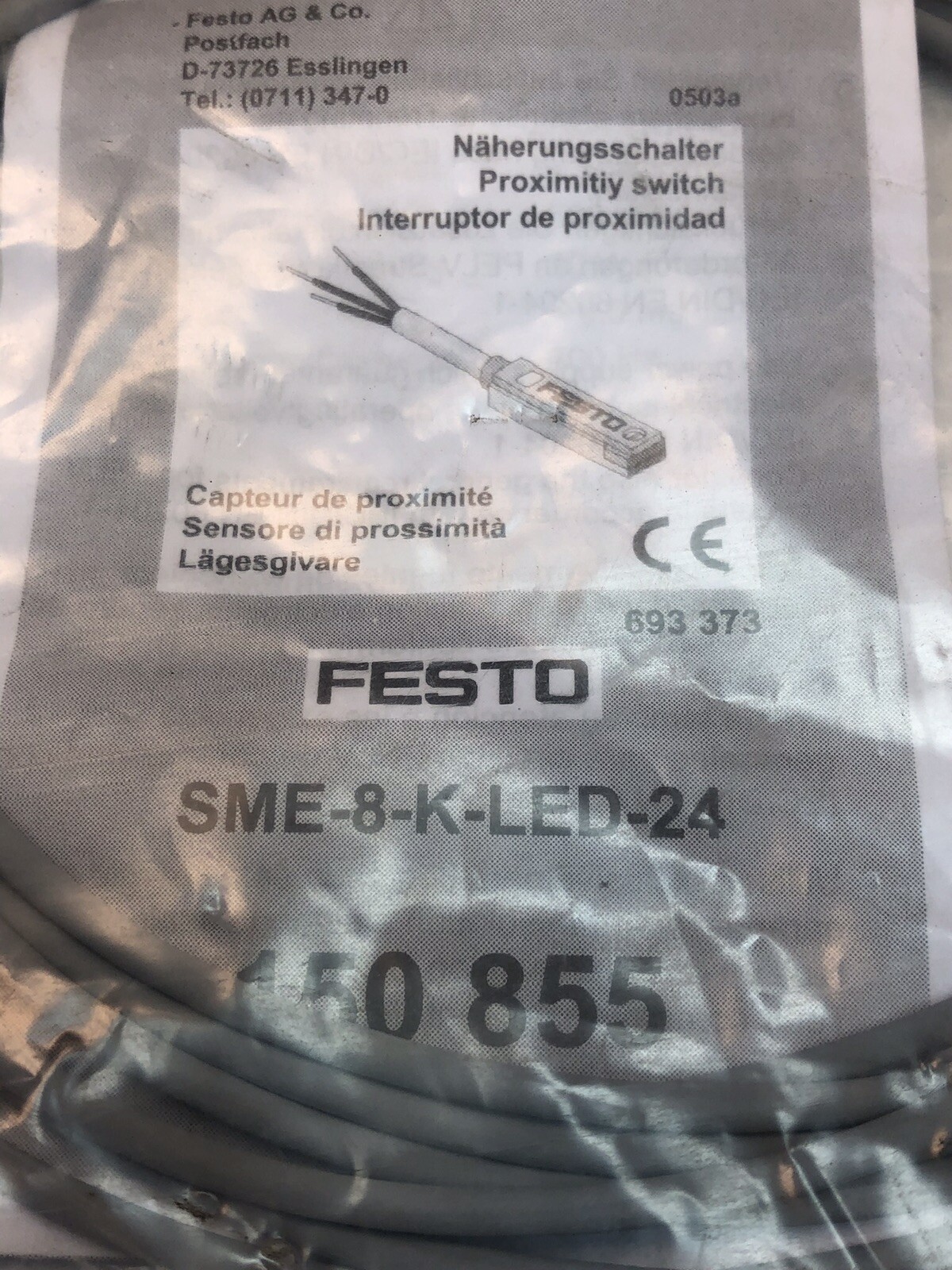 Festo Proximity Sensor  SME-8-LED-24. NEW In UNOPENED BAG