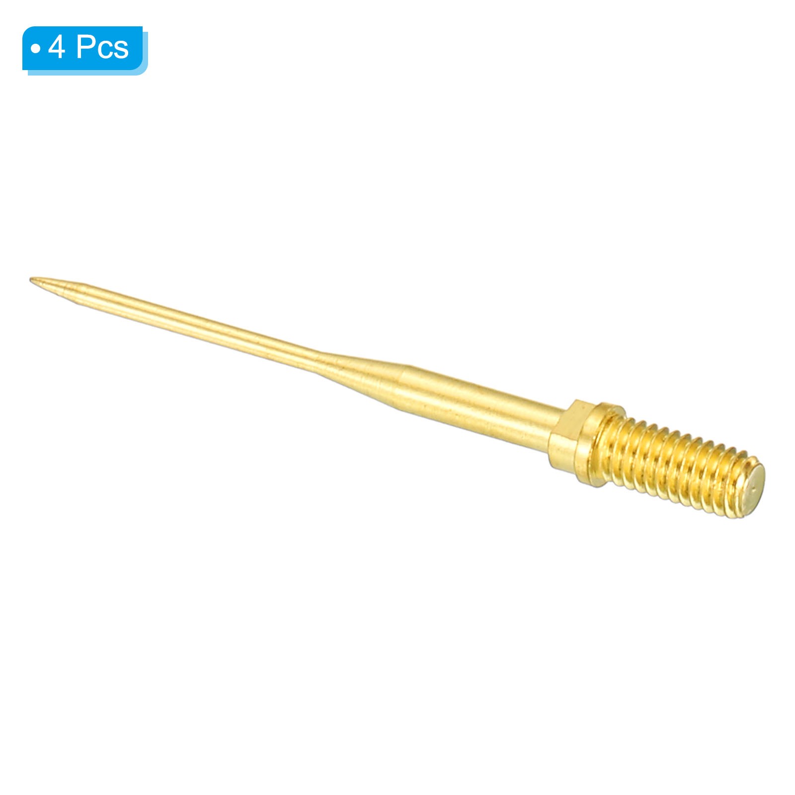 4Pcs Test Probe Pins 1mm Copper Multimeter Extention Probe Needle Gold