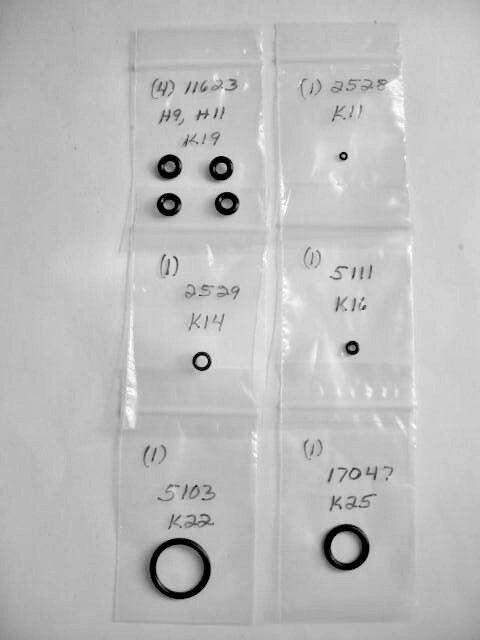 FX Revolution Air Gun O-Ring Kit / R&S 1.5-18FX / Individually Marked O-Rings