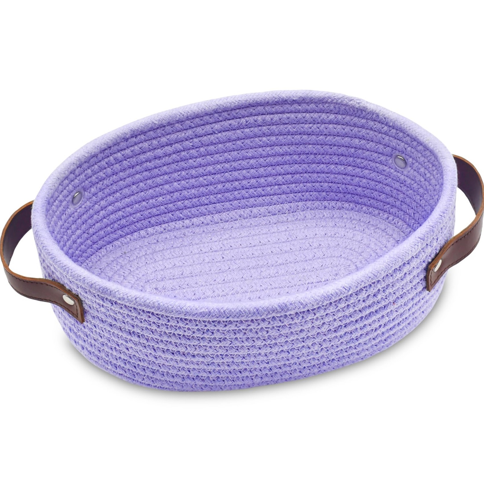 ABenkle Small Woven Basket with Handles, Mini Rope Storage Basket, Tiny Cute ...