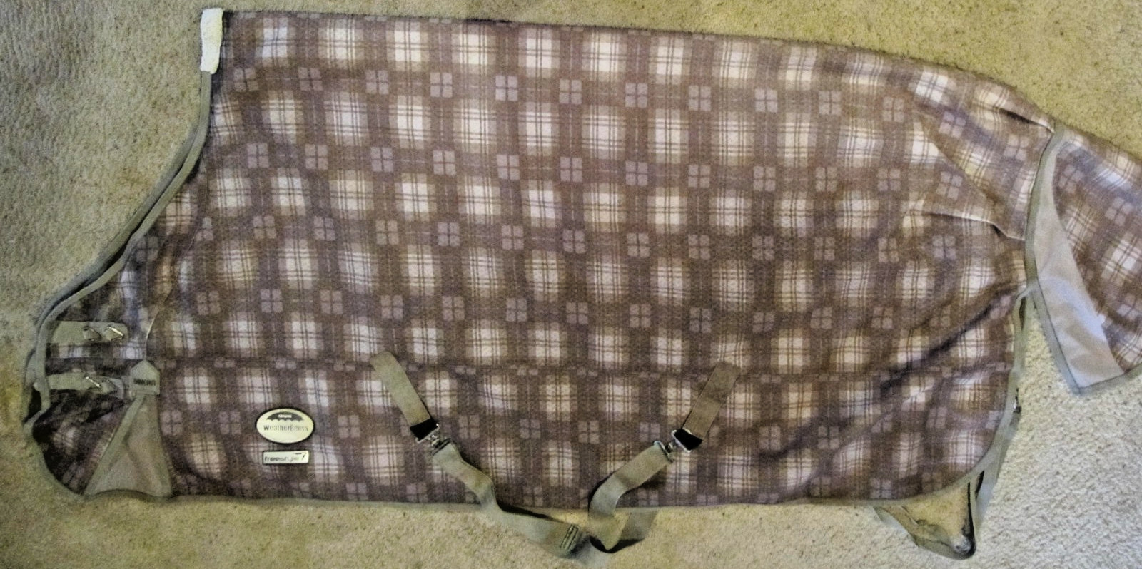 81” Weatherbeeta Orican F/S Standard Lightweight Blanket - Light Brown Plaid