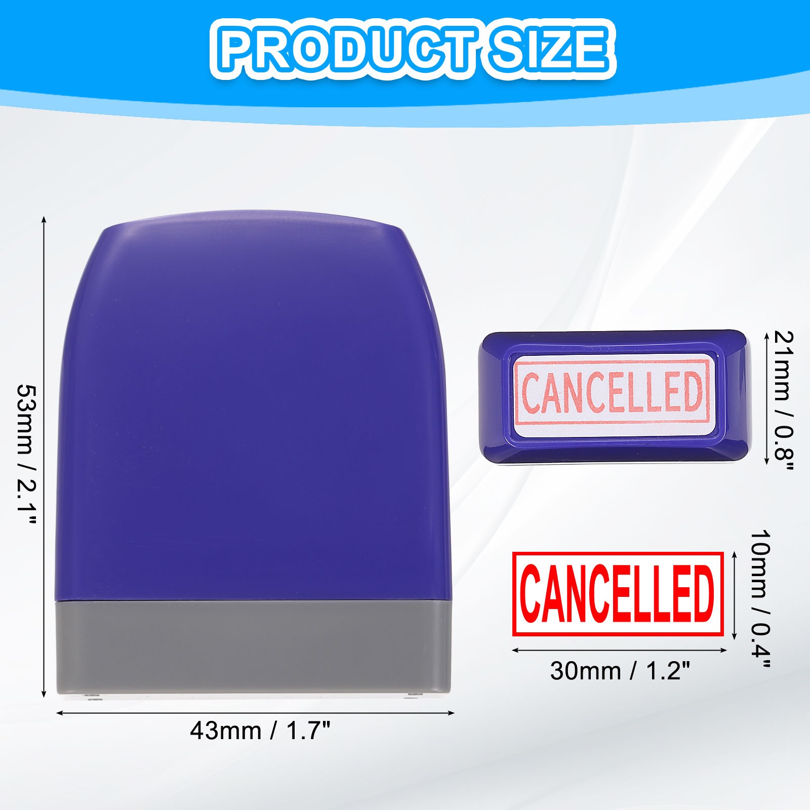 CANCELLED Notice Stamp Self Inking, Purple
