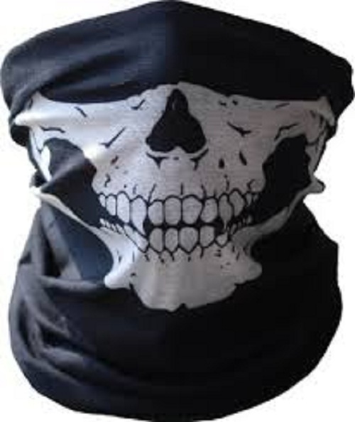 Neoprene Half Face Skull Mask Motorcycle Hunting Neck Warmer Outdoor Military
