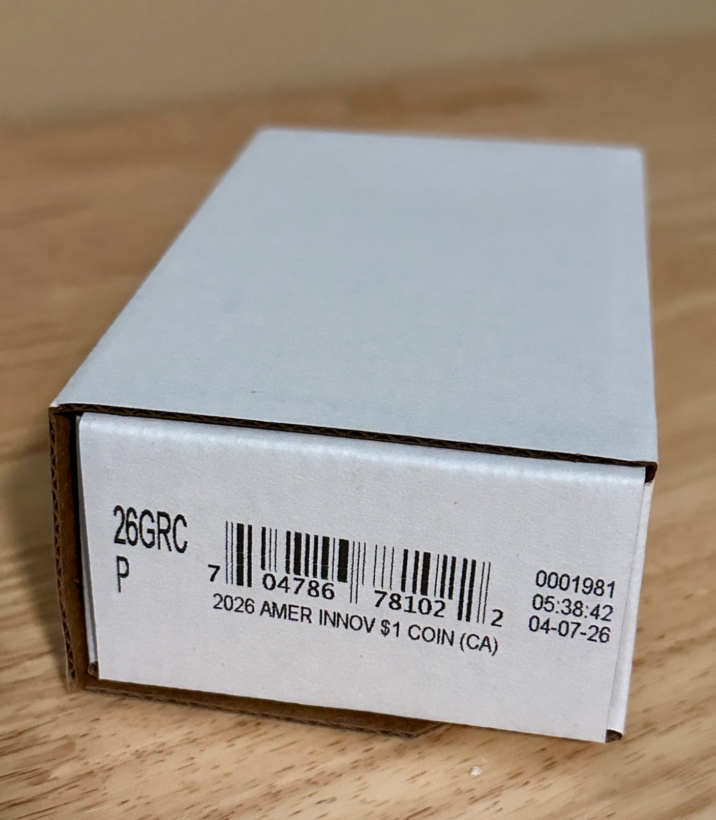 2026 P $1 American Innovation Coin Roll - California Steve Jobs sealed 26GRC