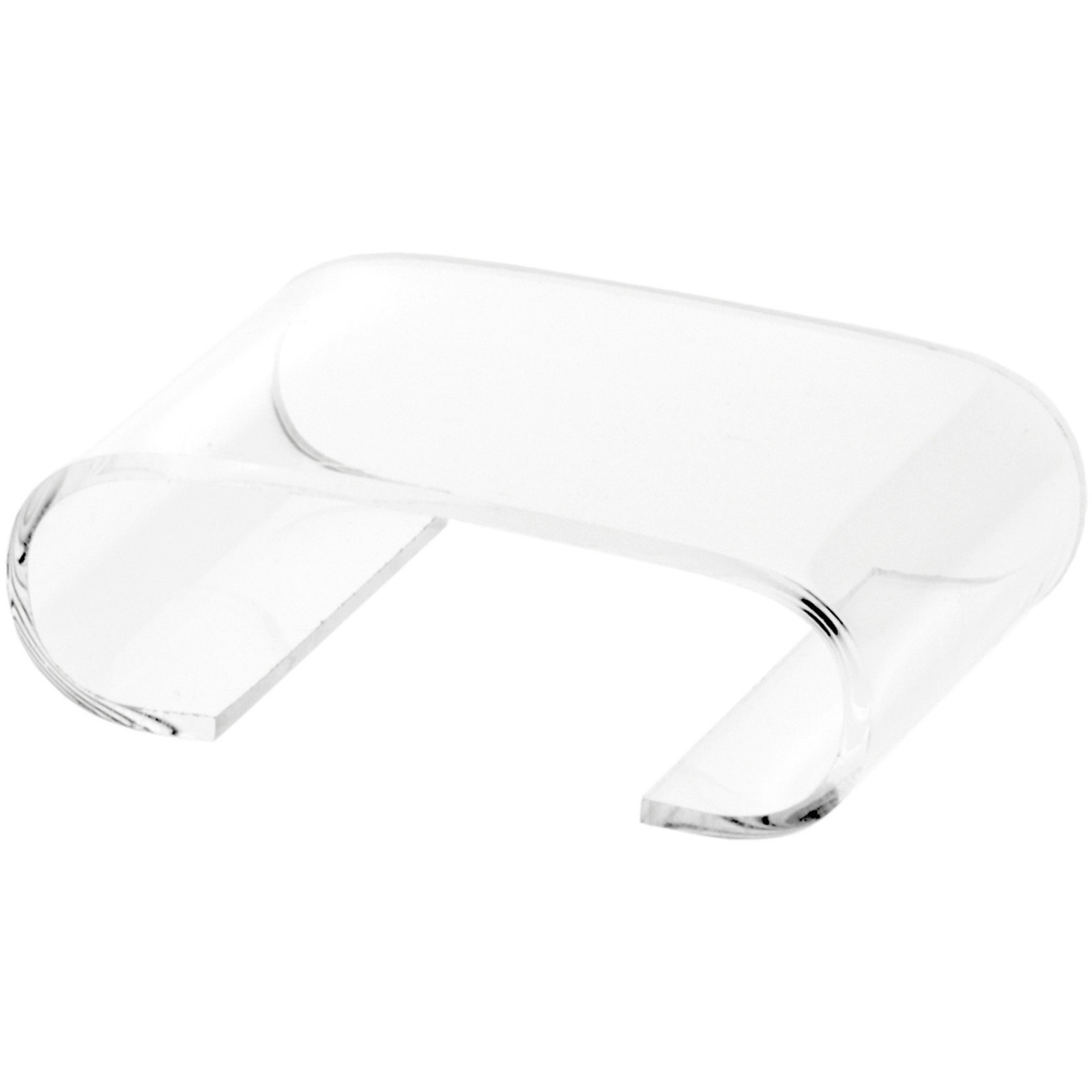 Plymor Clear Acrylic Scroll Display Riser, 1.25"H x 4.125"W x 2.5"D (1/8" thick)