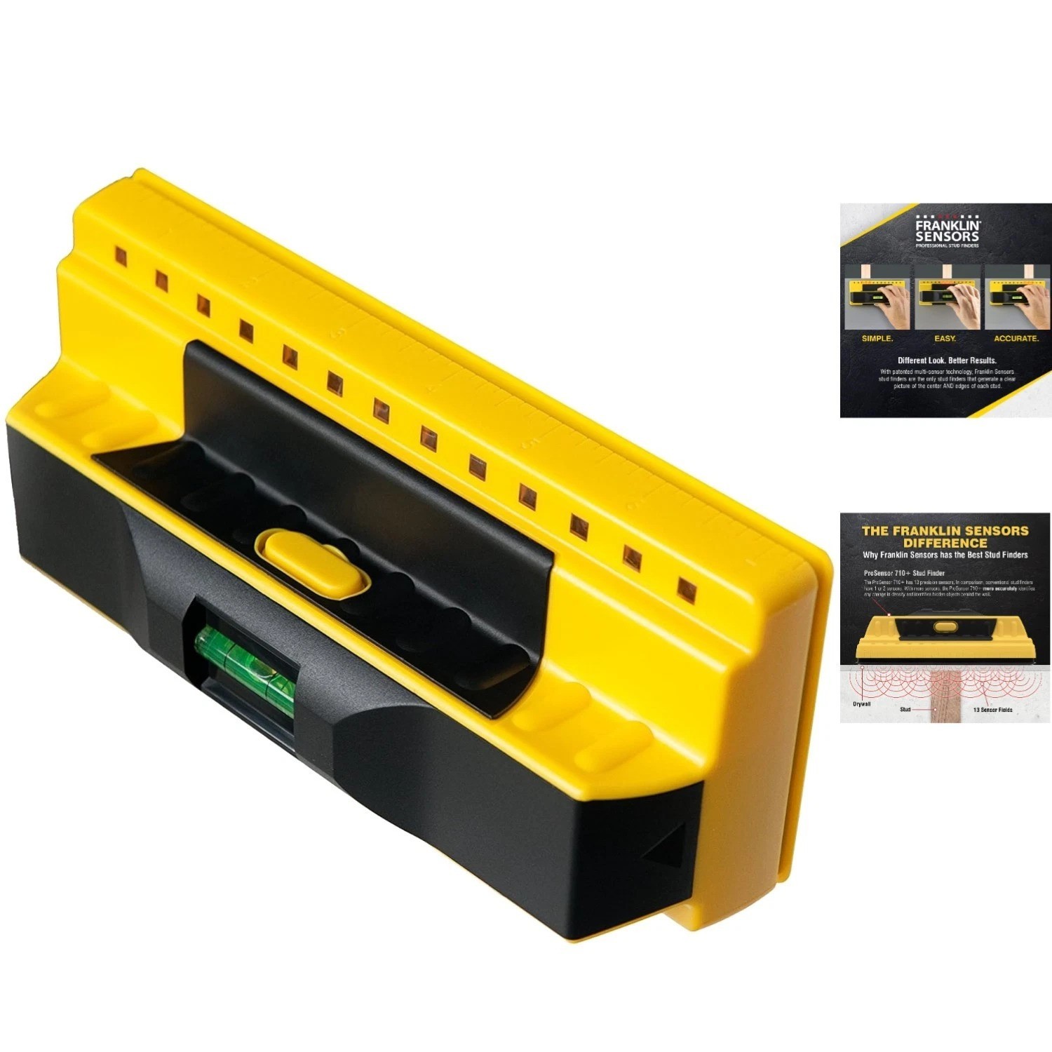 ProSensor 710+ Accurate Stud Finder: Deep Scan up to 1.6” with LED Display