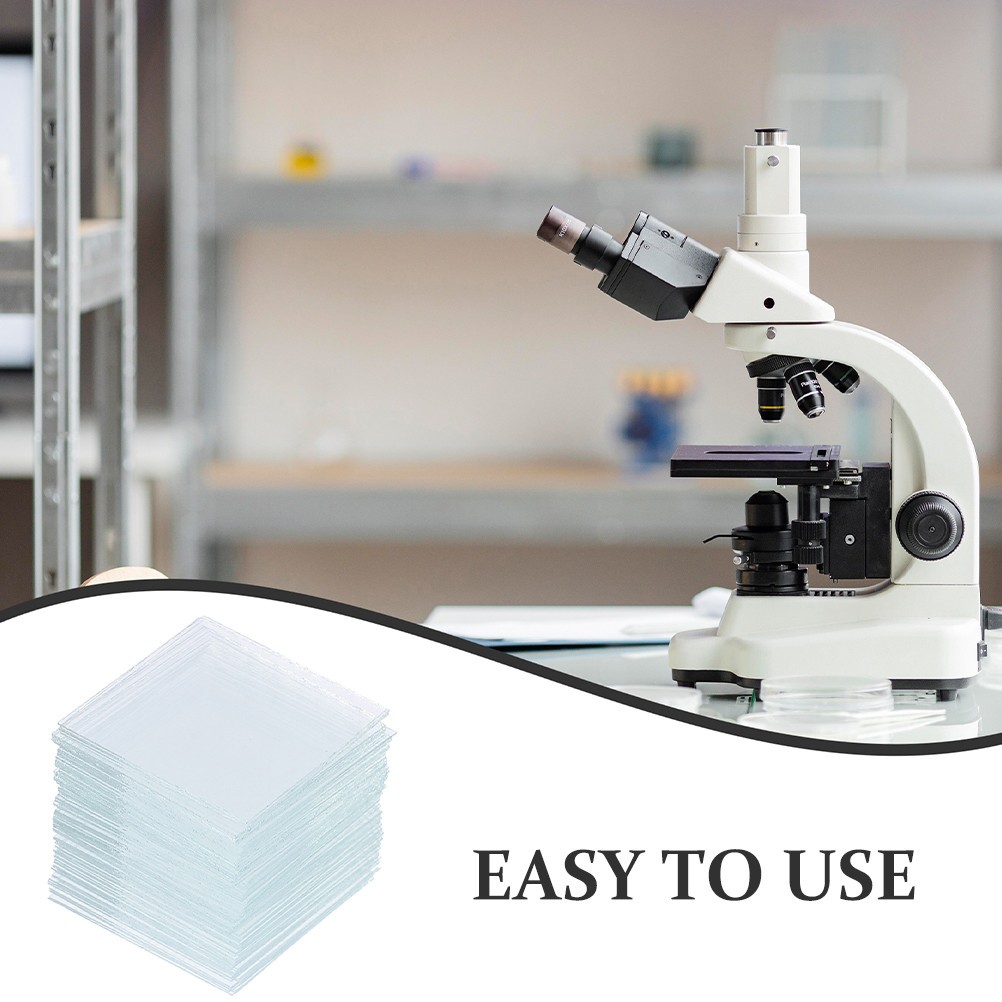 500Pcs Reusable Glass Cover Slips Microscope Slides Kit for Lab Specimen Prep