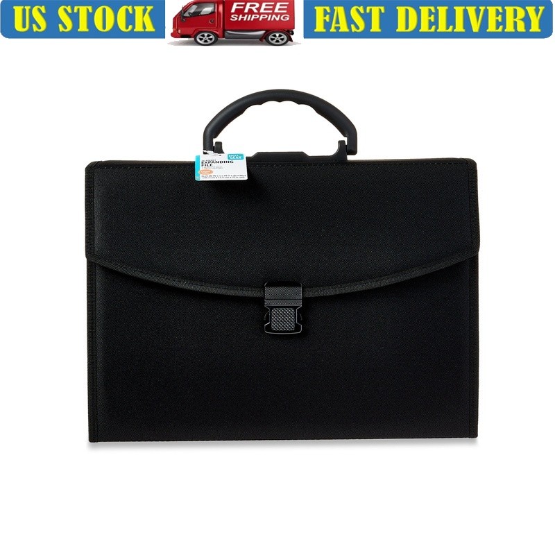 Expanding File Organizer 26 Pockets Fabric Legal Document Storage Top Handle New
