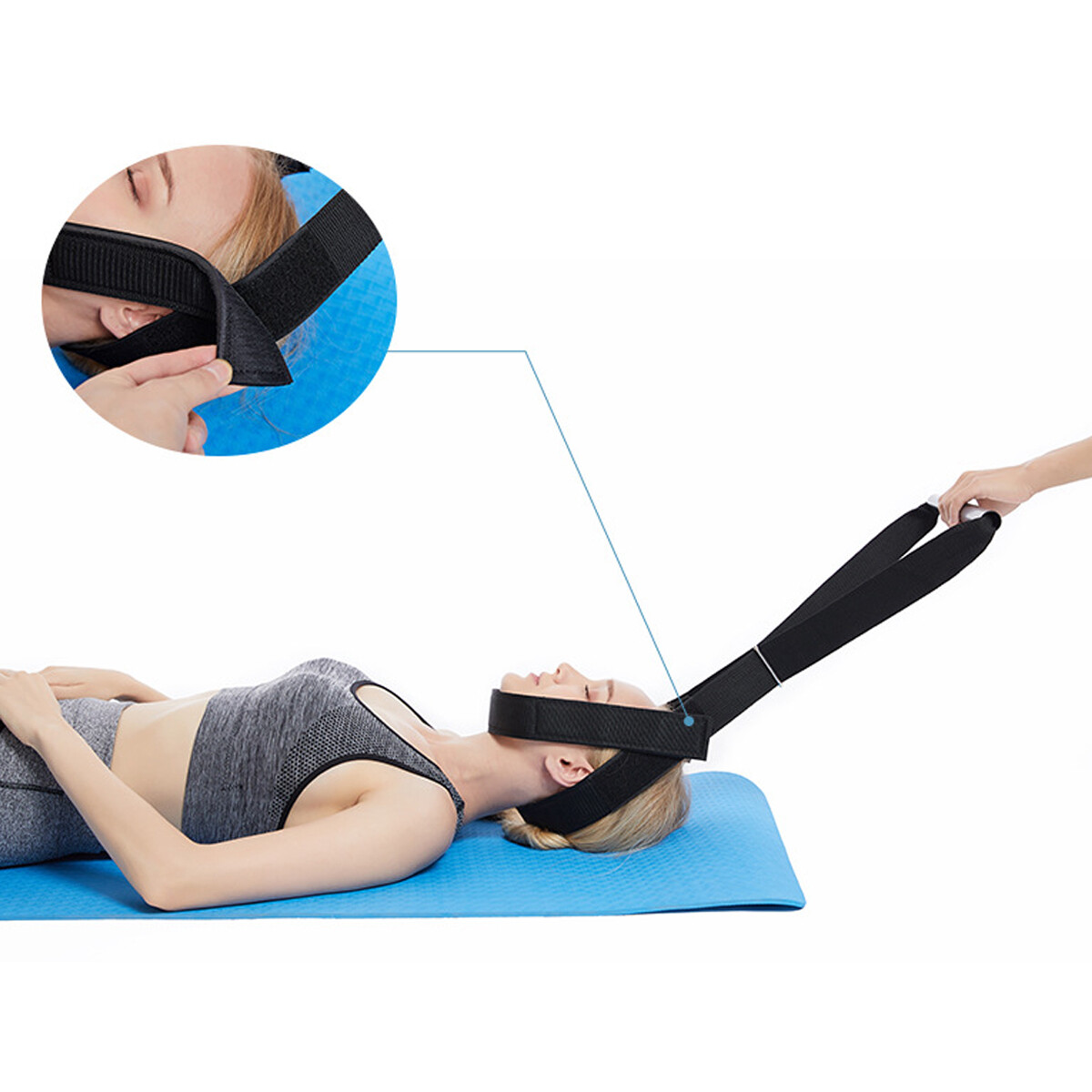 Y-Shaped Spine Chiropractic Decompression Traction Tool Chin Strap Comfortable