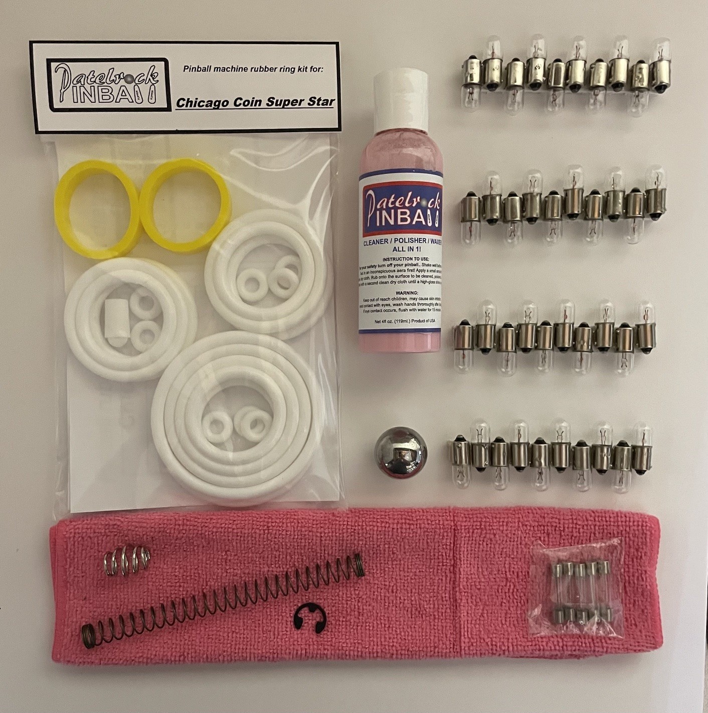 1975 Chicago Coin Super Star Pinball Machine Maintenance Tune Up Kit