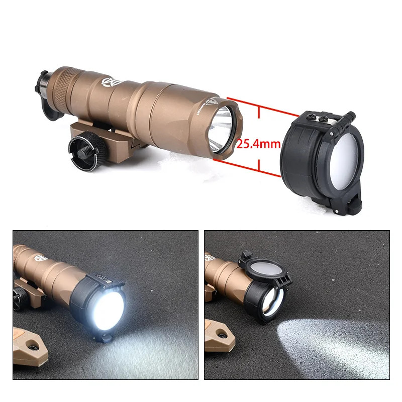 Tactical Flashlight Diffuser Head Cover for M300B M600B M300C M600C Scout Lights