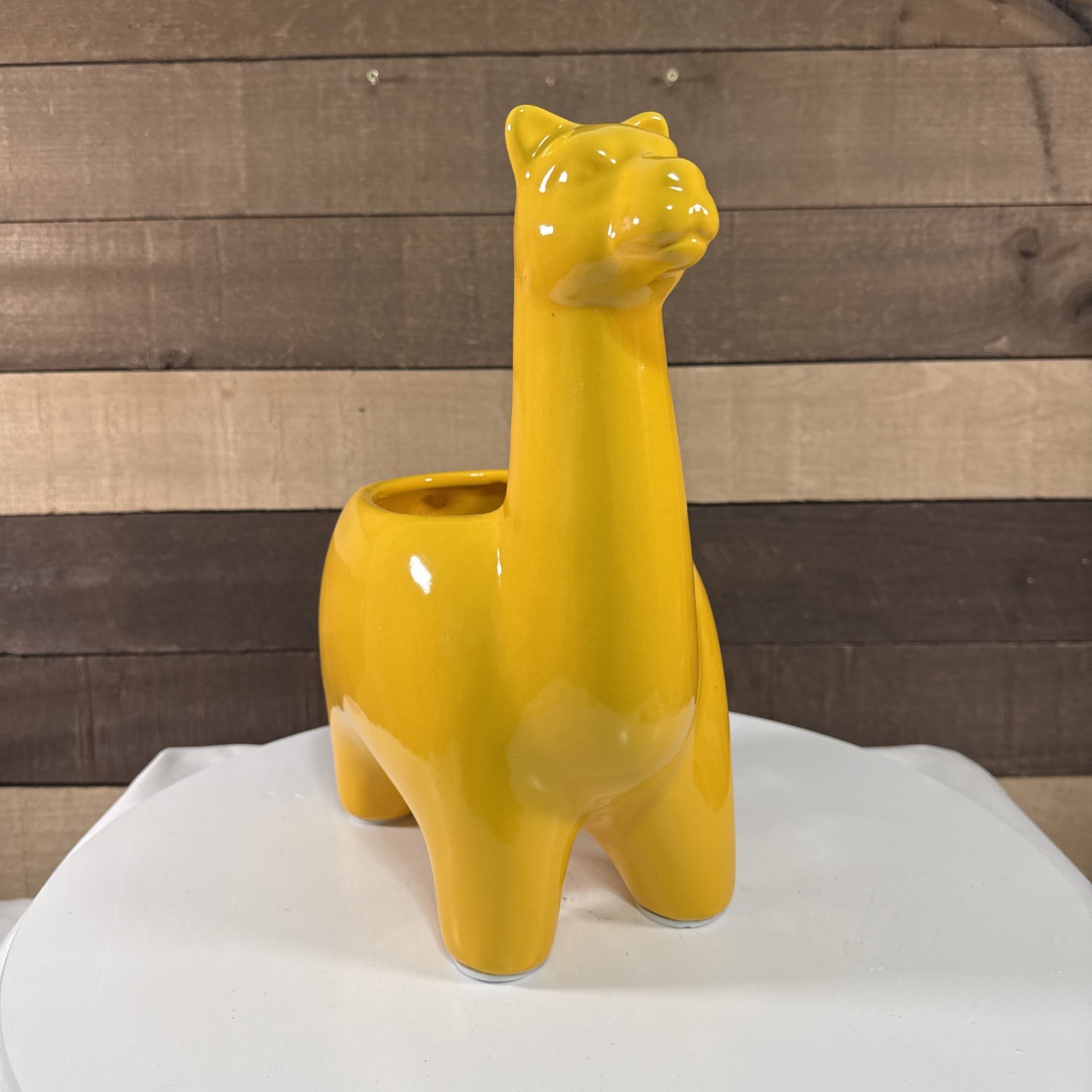 Beautiful Large Yellow Alpaca Planter