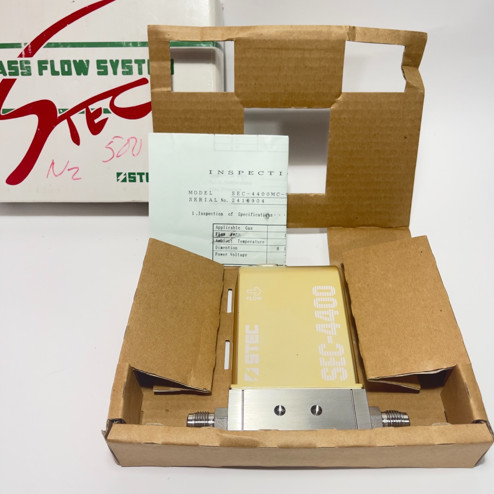 STEC SEC-4400MC-G2 Mass Flow Controller MFC 500 SCCM Ar Argon w/ Inspection cert