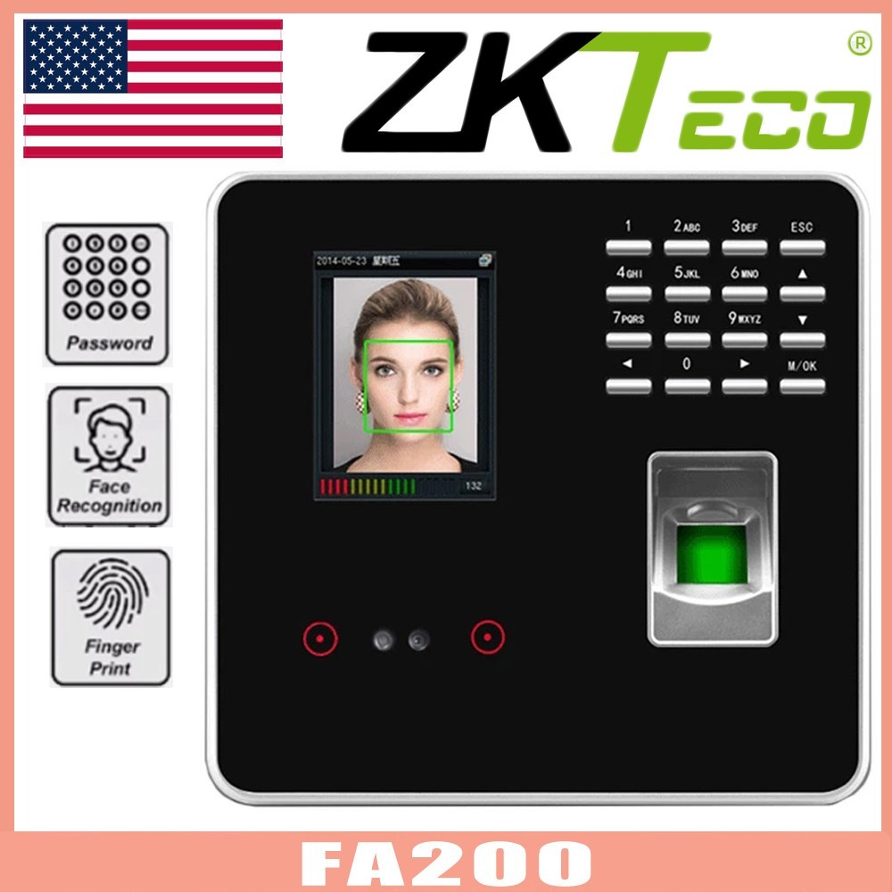 ZKTeco FA200 TCP/IP Face Fingerprint Time Attendance with 2.8" TFT Color Screen