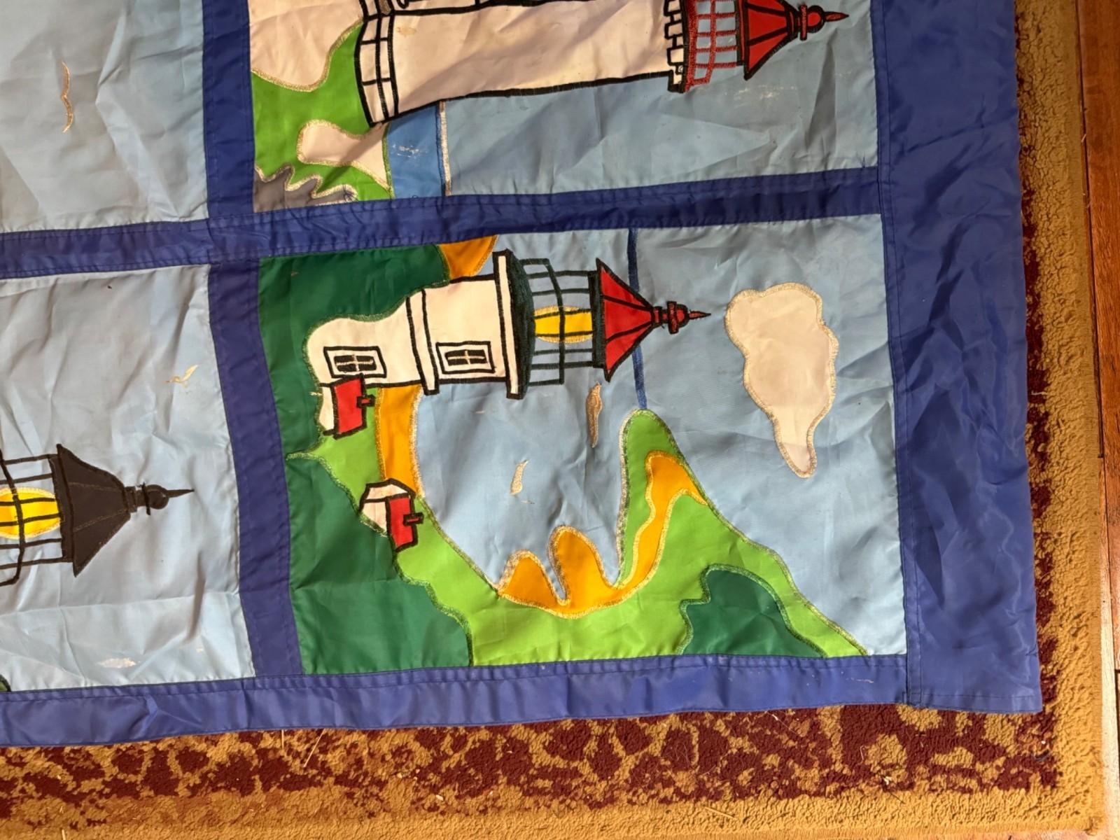 Oregon Coast Lighthouses Wall Hanging flag Quilt pattern Art READ