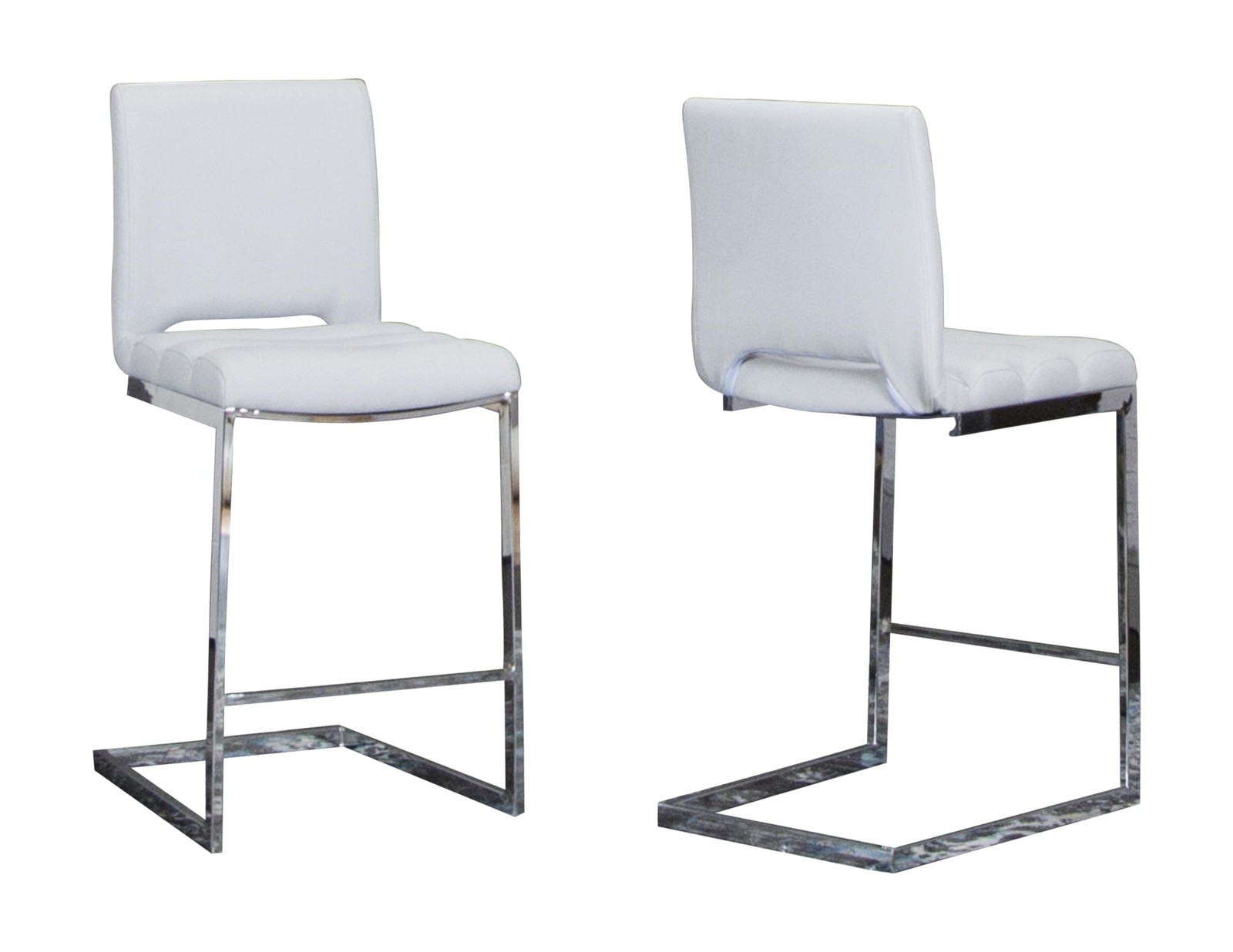 Delta 24" Upholstered Barstools | Set of 2 Counter Height Stools | S-Shaped C...