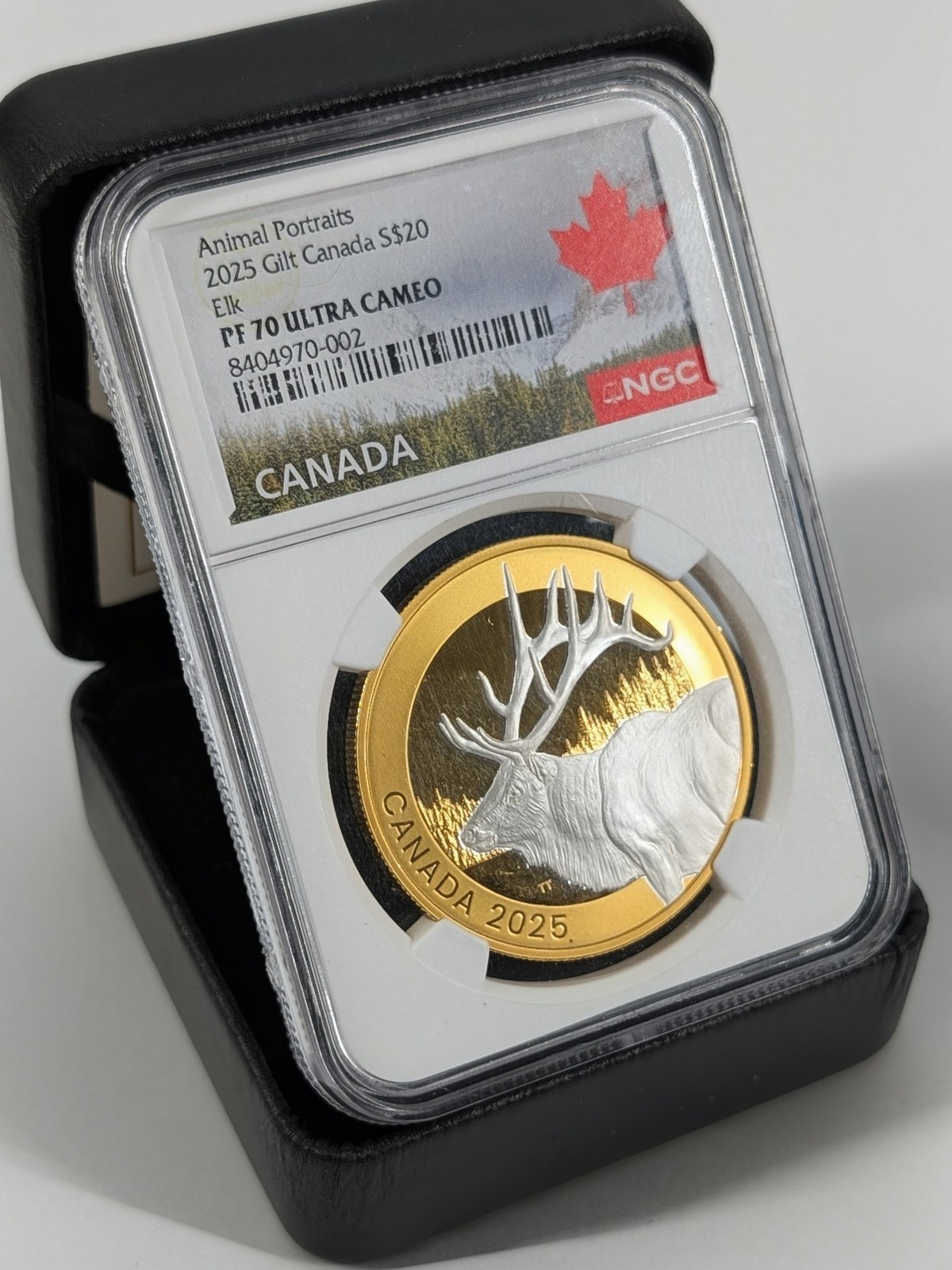 2025 Canada $20 Silver Gilt Animal Portraits Elk NGC PF 70 Ultra Cameo OGP COA