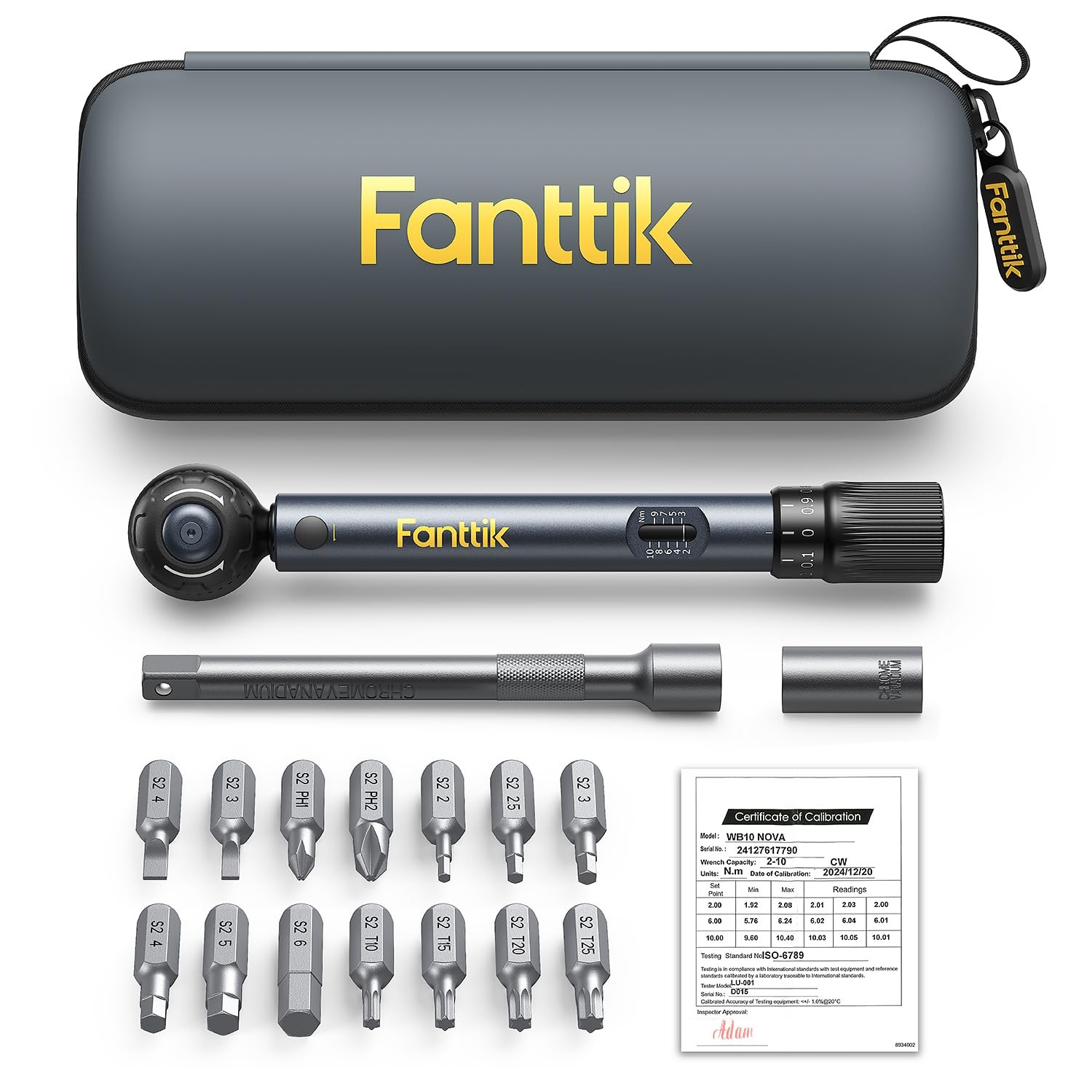 Fanttik WB10 Nova 1/4 Inch Drive Mini Bike Torque Wrench Set, 210 Nm/1.477.37...