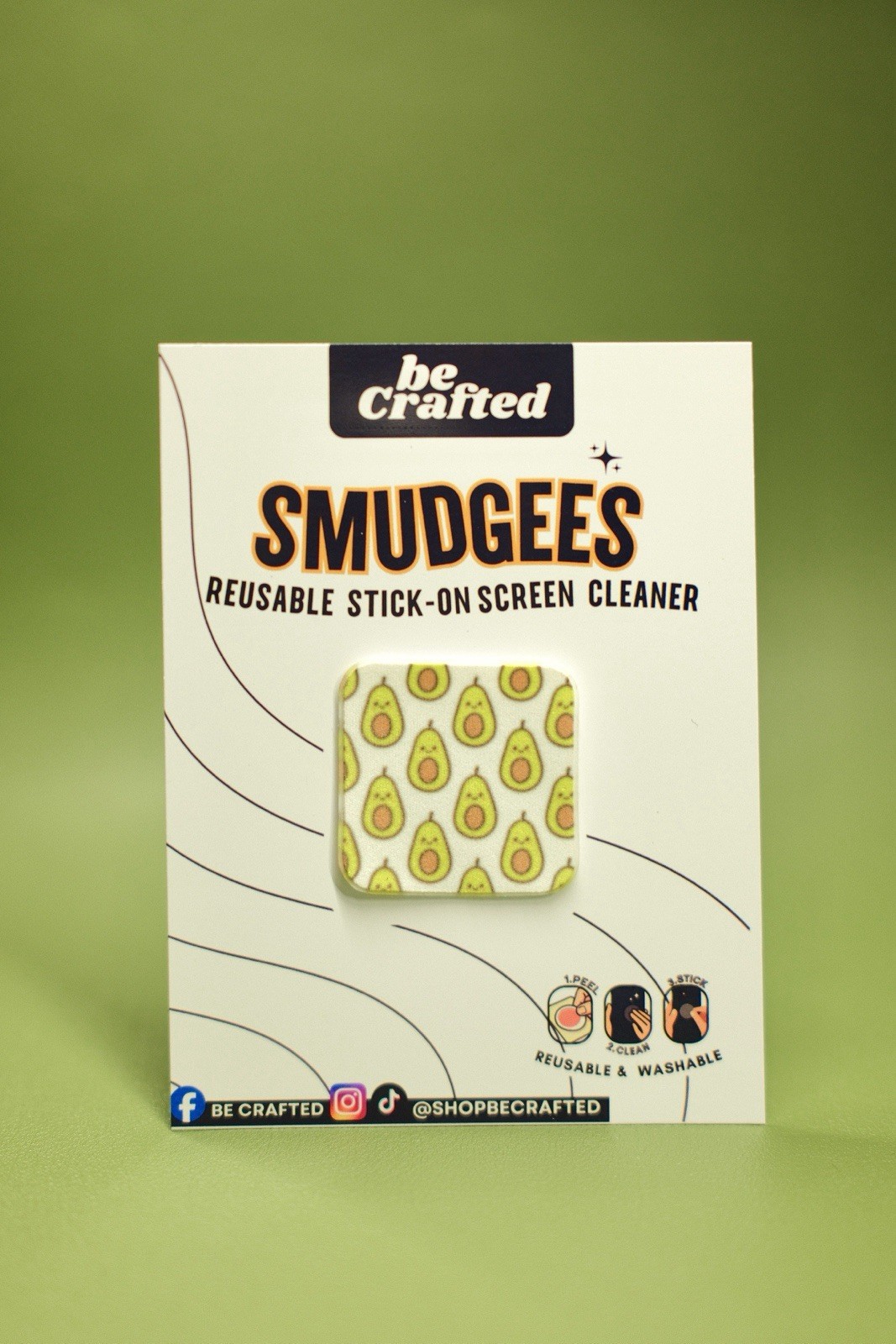 Reusable and Washable Microfiber Sticky Screen Cleaner SMUDGEES by Be Crafted/pc