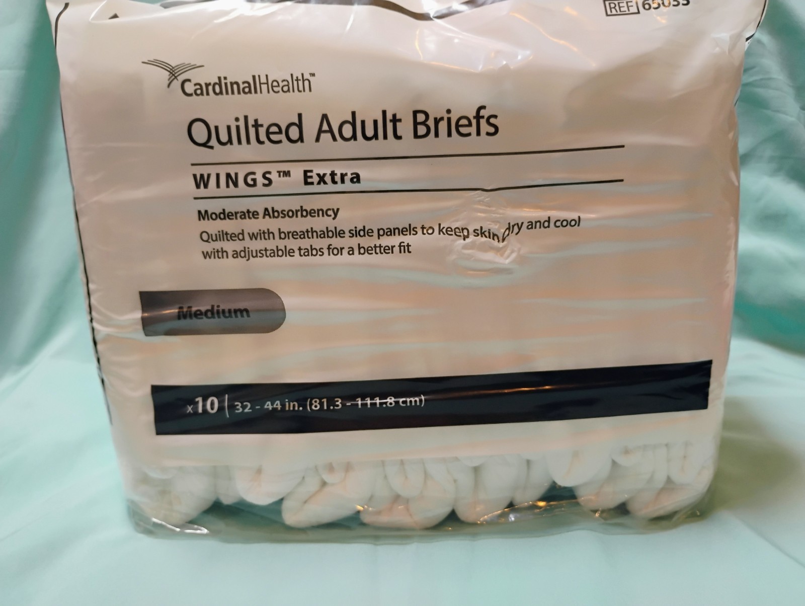 Cardinal Health Adult Briefs Wings Extra, Quilted, Medium, Sealed Pack Of 10