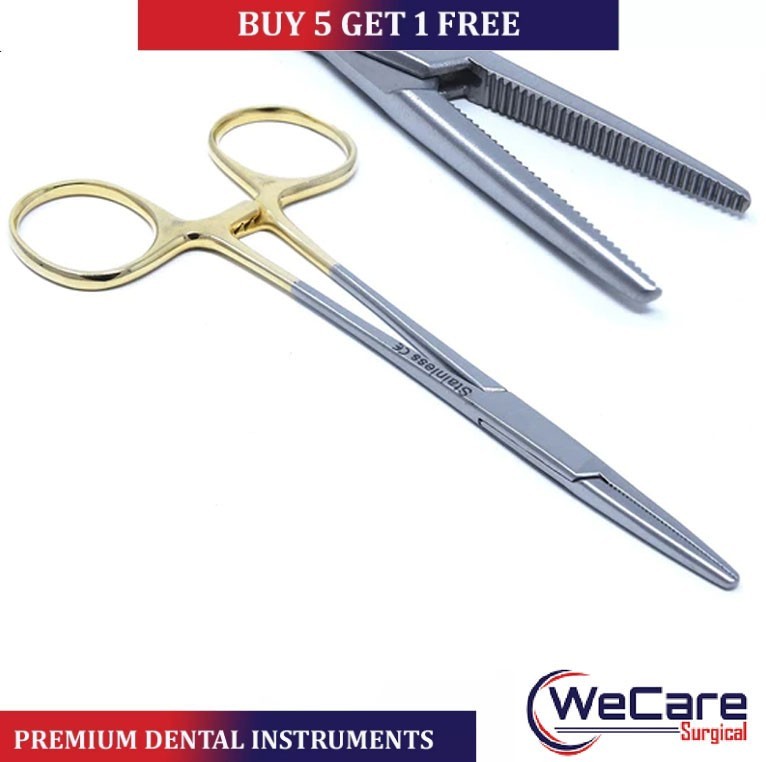 GOLD Mosquito Hemostat Forceps 5" Straight Surgical Dental Instruments German