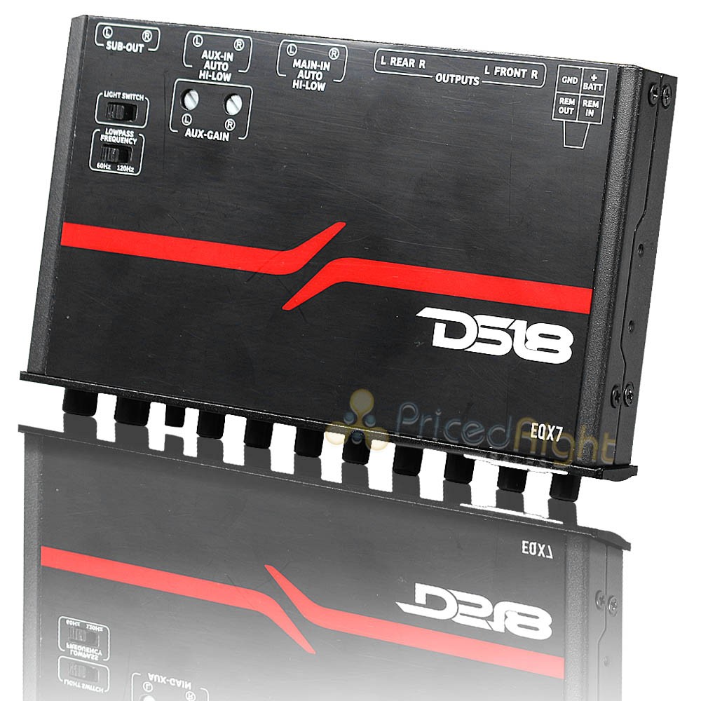 DS18 7 Band Equalizer Subwoofer Control with High Level Input Auto Turn on EQX7